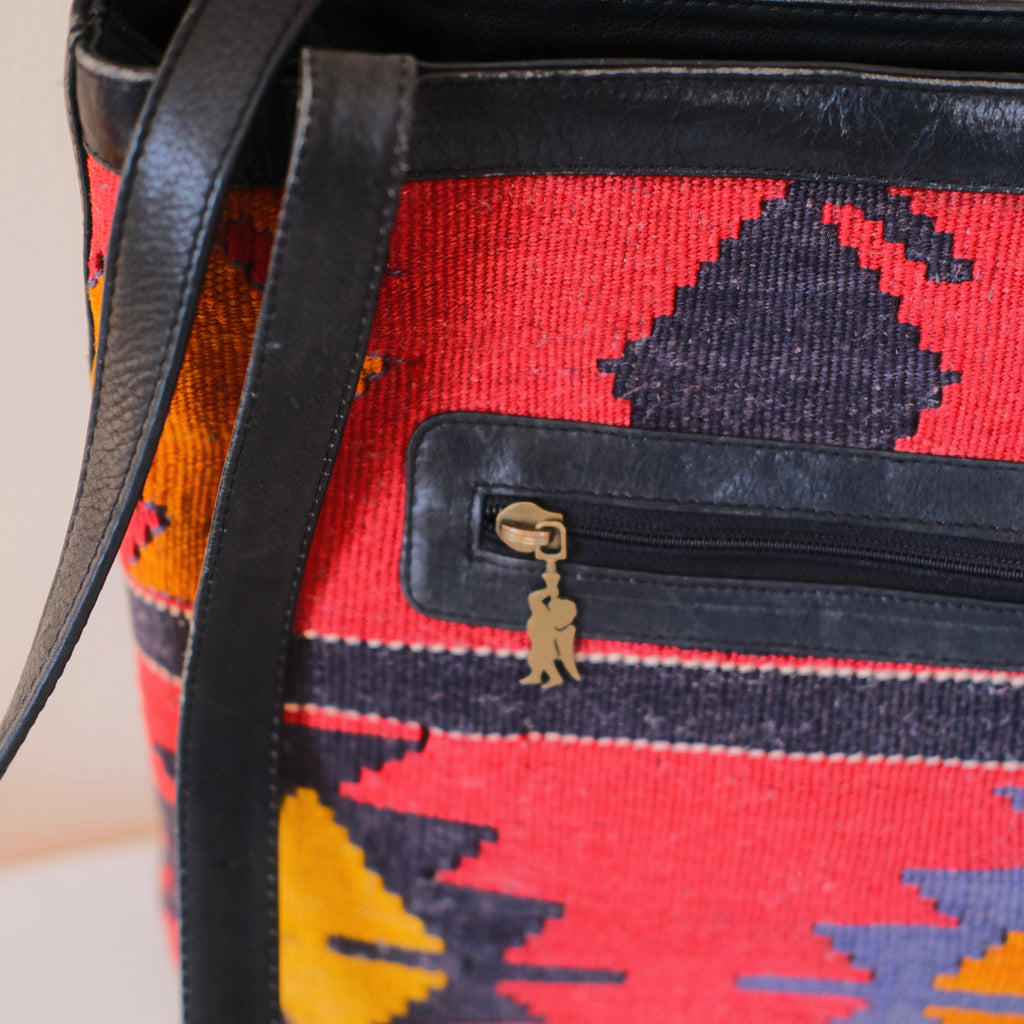 Vintage Carpeted Shoulder Bag