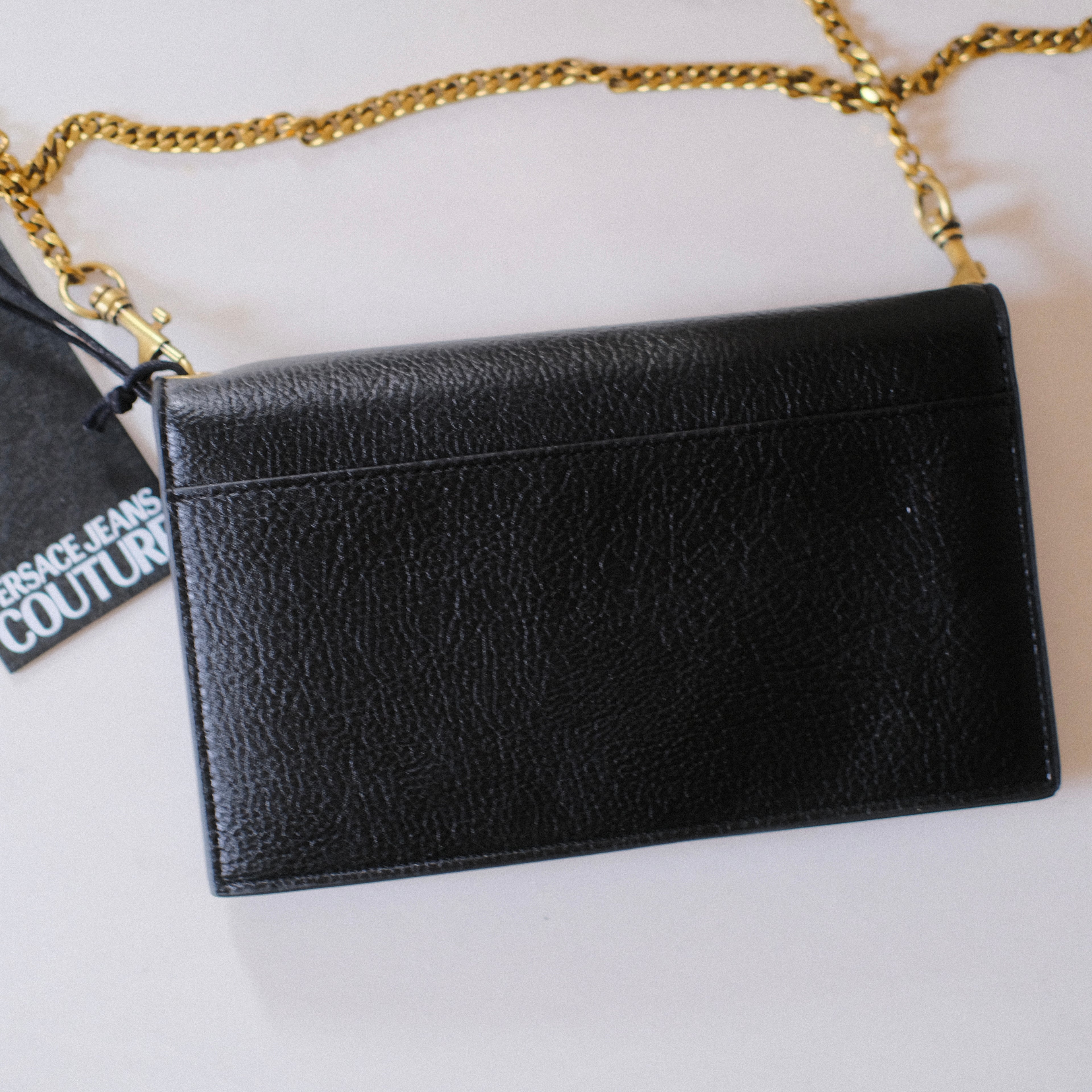 Versace Jeans Couture Black Leather Crossbody