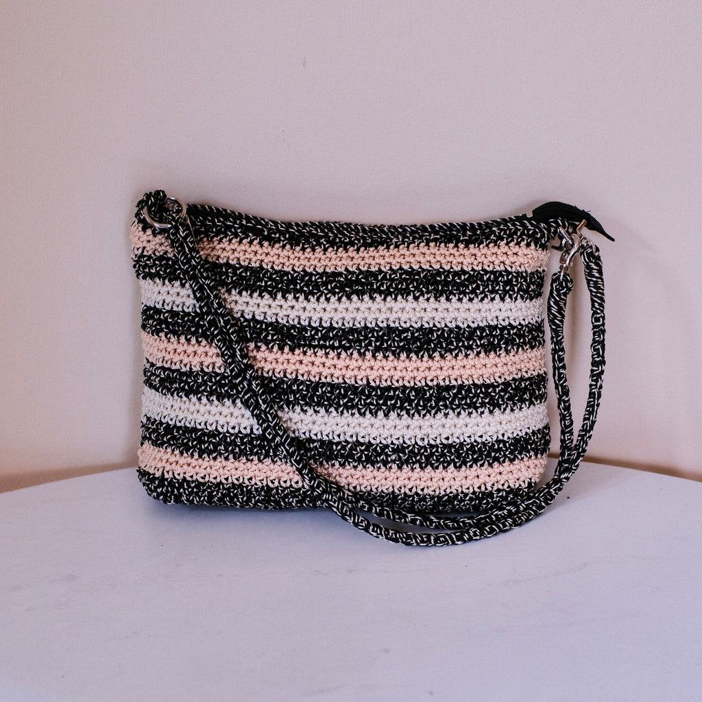 The Sak Gray Stripe Shoulder Bag