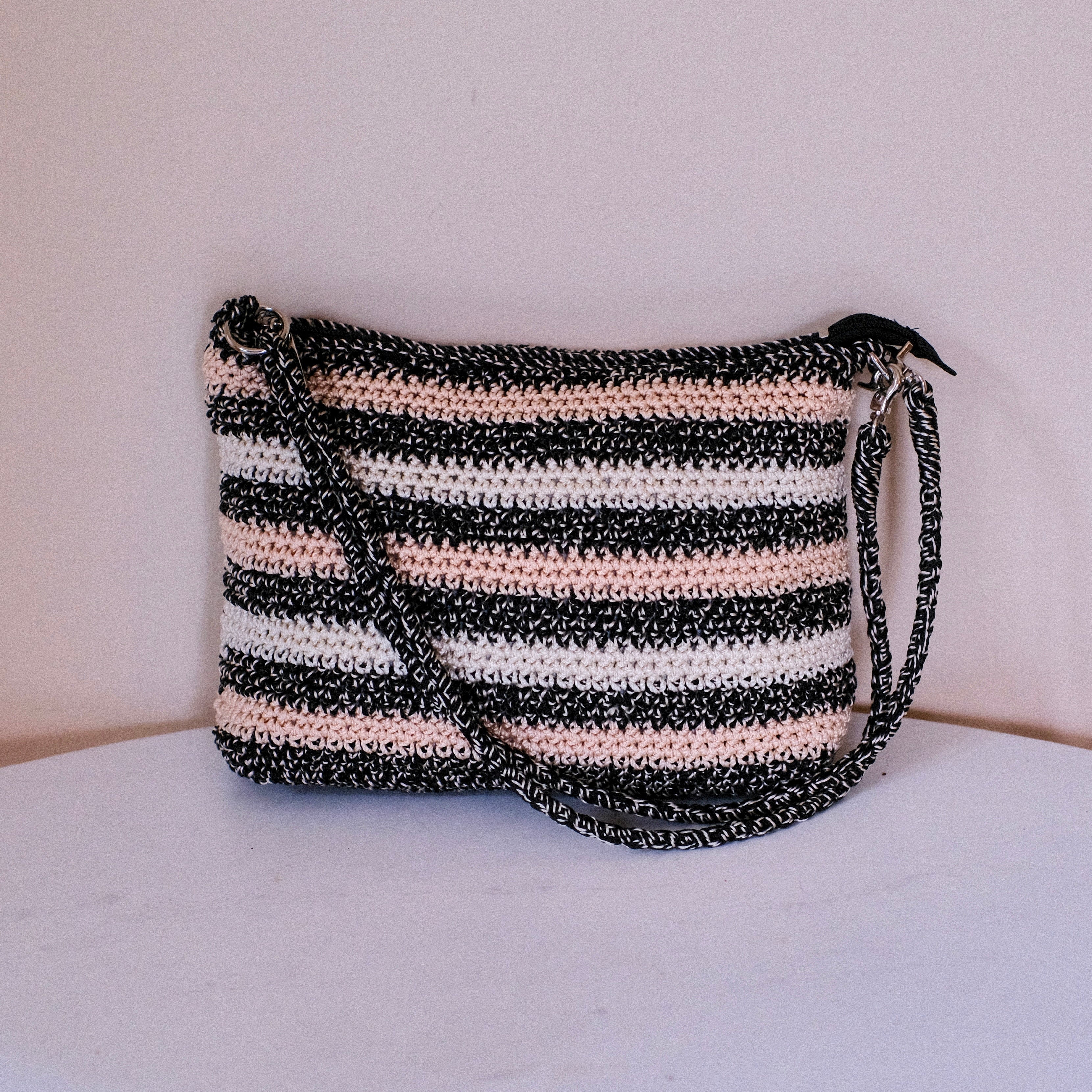 The Sak Gray Stripe Shoulder Bag