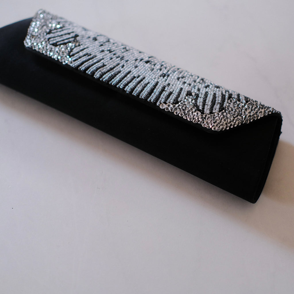 Black Sequined Clutch