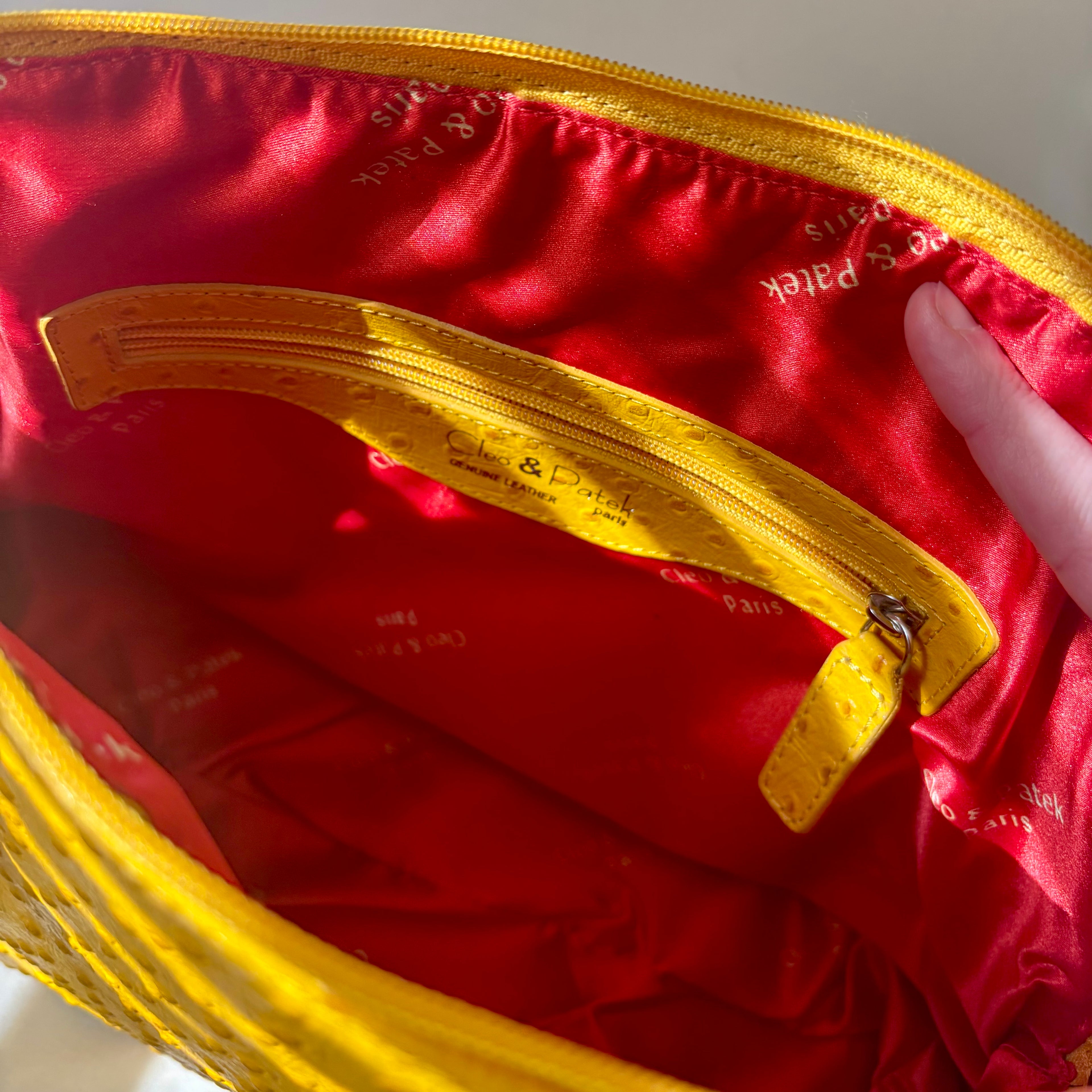 Cleo and Patek Mustard Leather Shoulder Bag