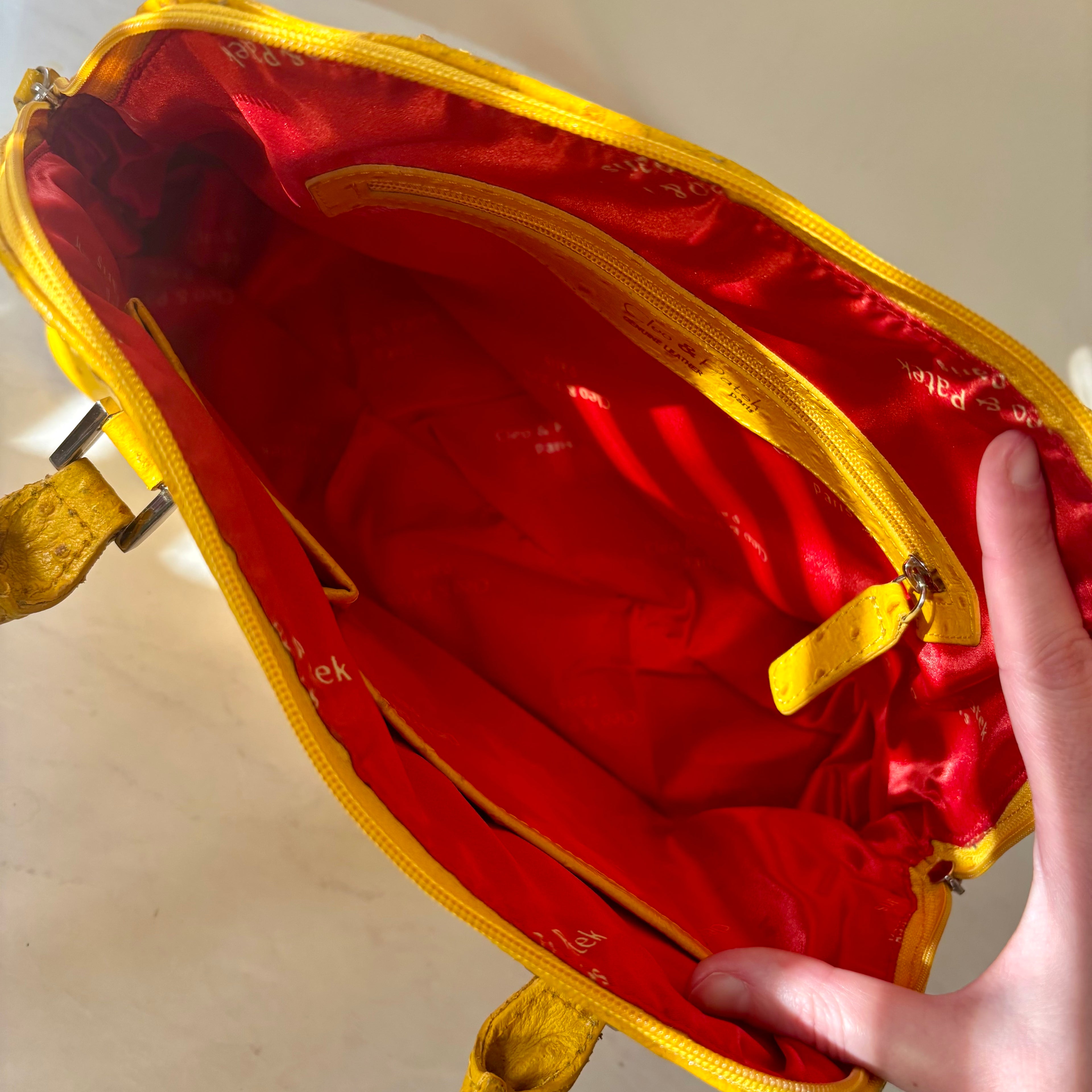 Cleo and Patek Mustard Leather Shoulder Bag