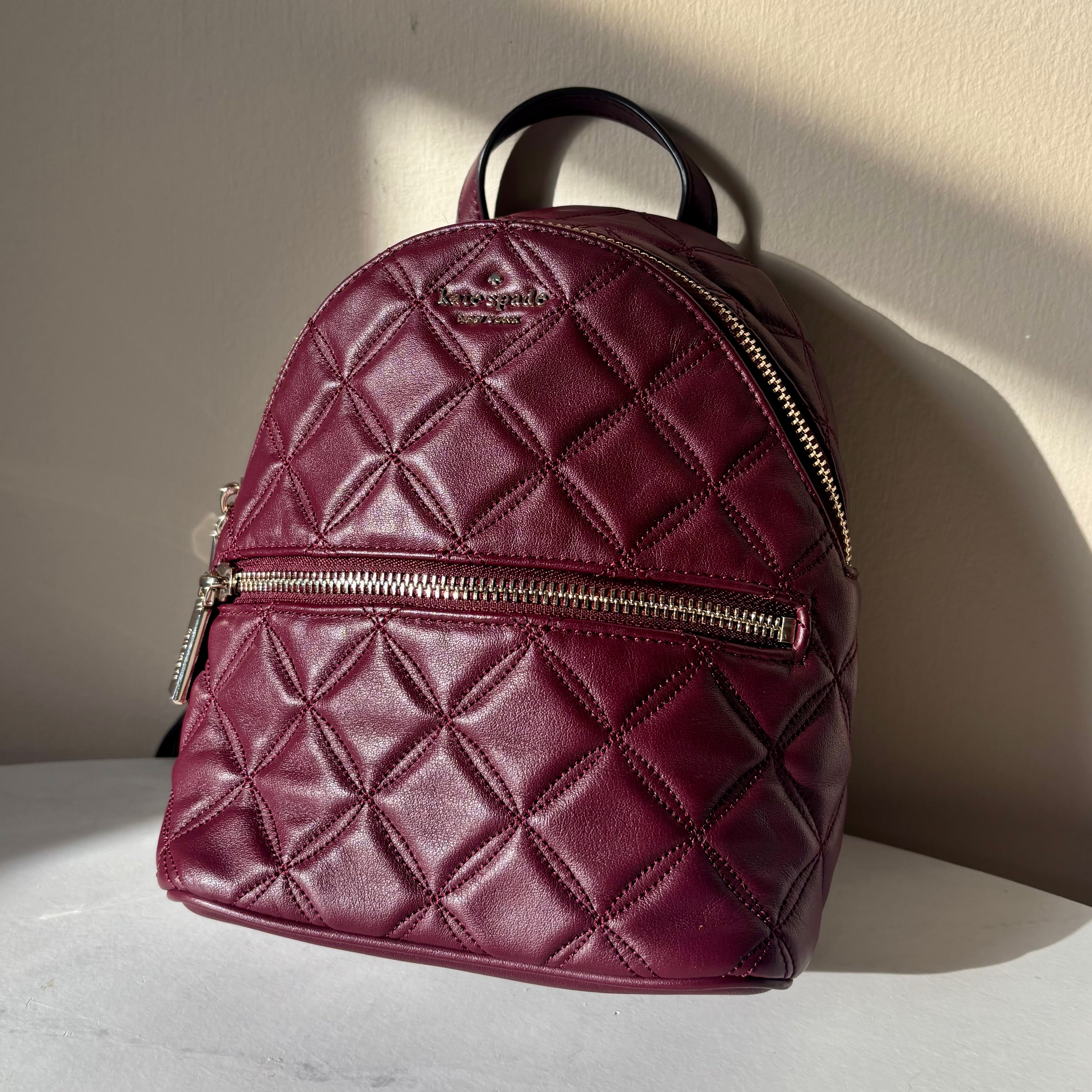 Kate Spade Natalia Mini Purple Leather Backpack