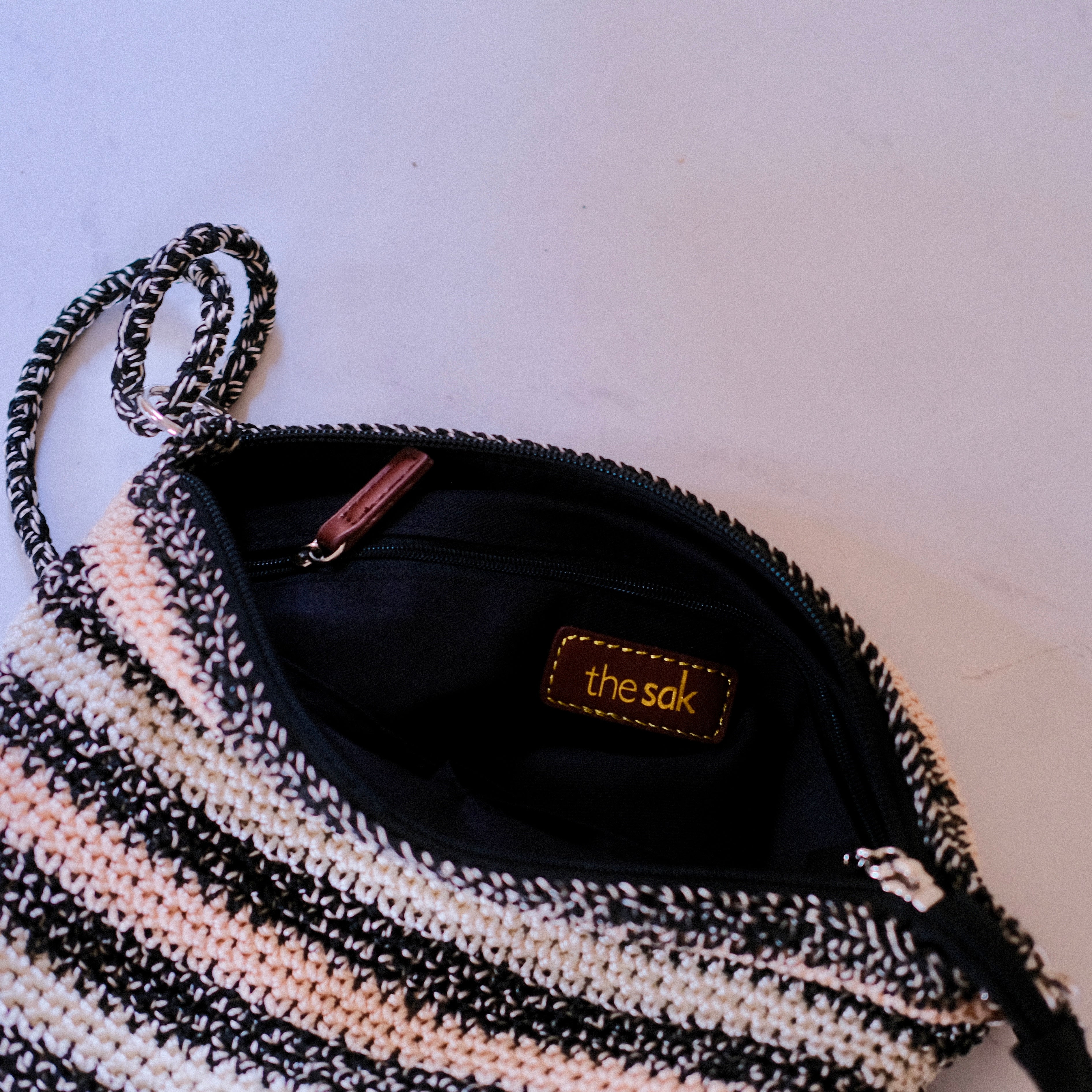 The Sak Gray Stripe Shoulder Bag