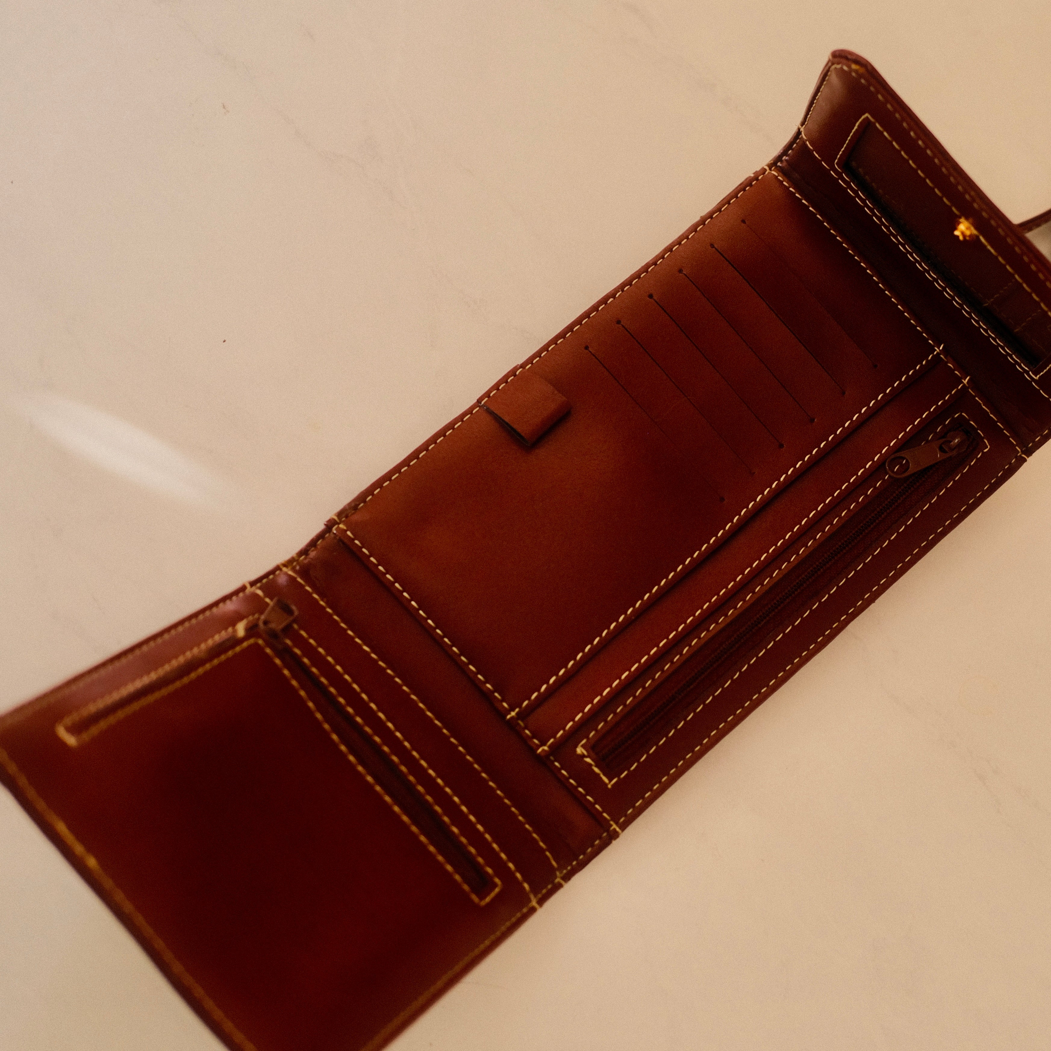 Vintage Polo Ralph Lauren Inspired Plaid Crossbody Trifold Wallet