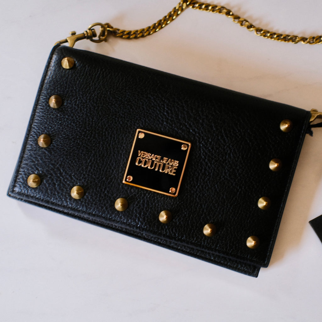 Versace Jeans Couture Black Leather Crossbody