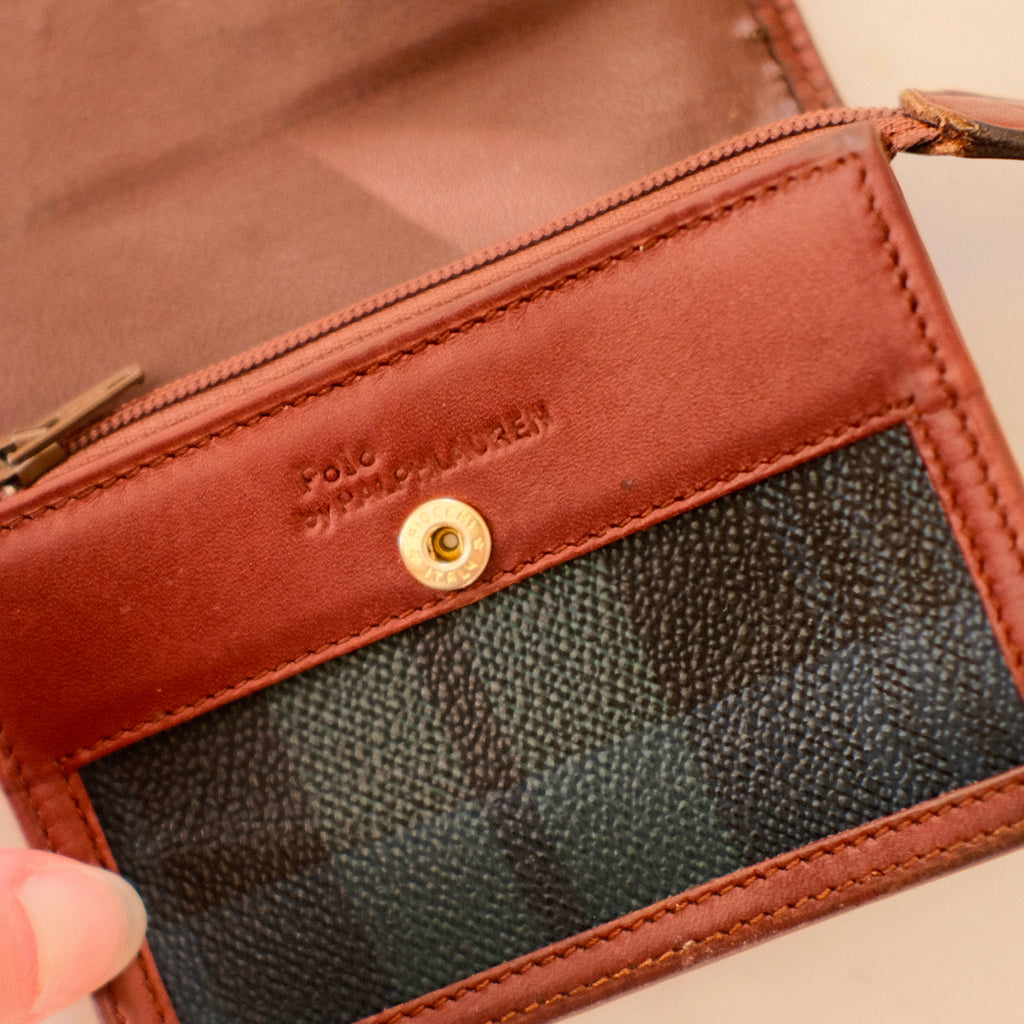 Vintage Polo Ralph Lauren Plaid Wallet *REPAIRED*
