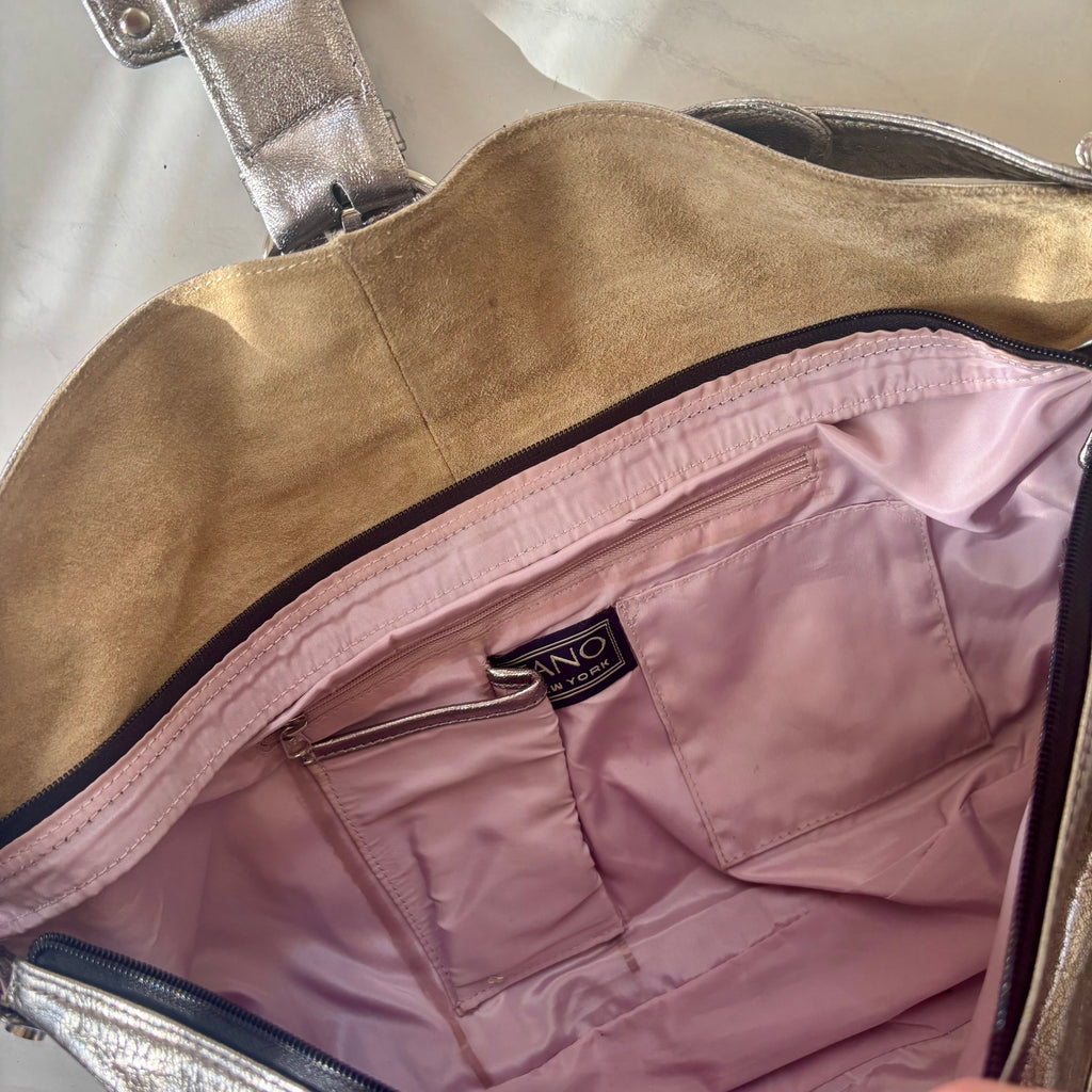 Tano Silver Leather Hobo