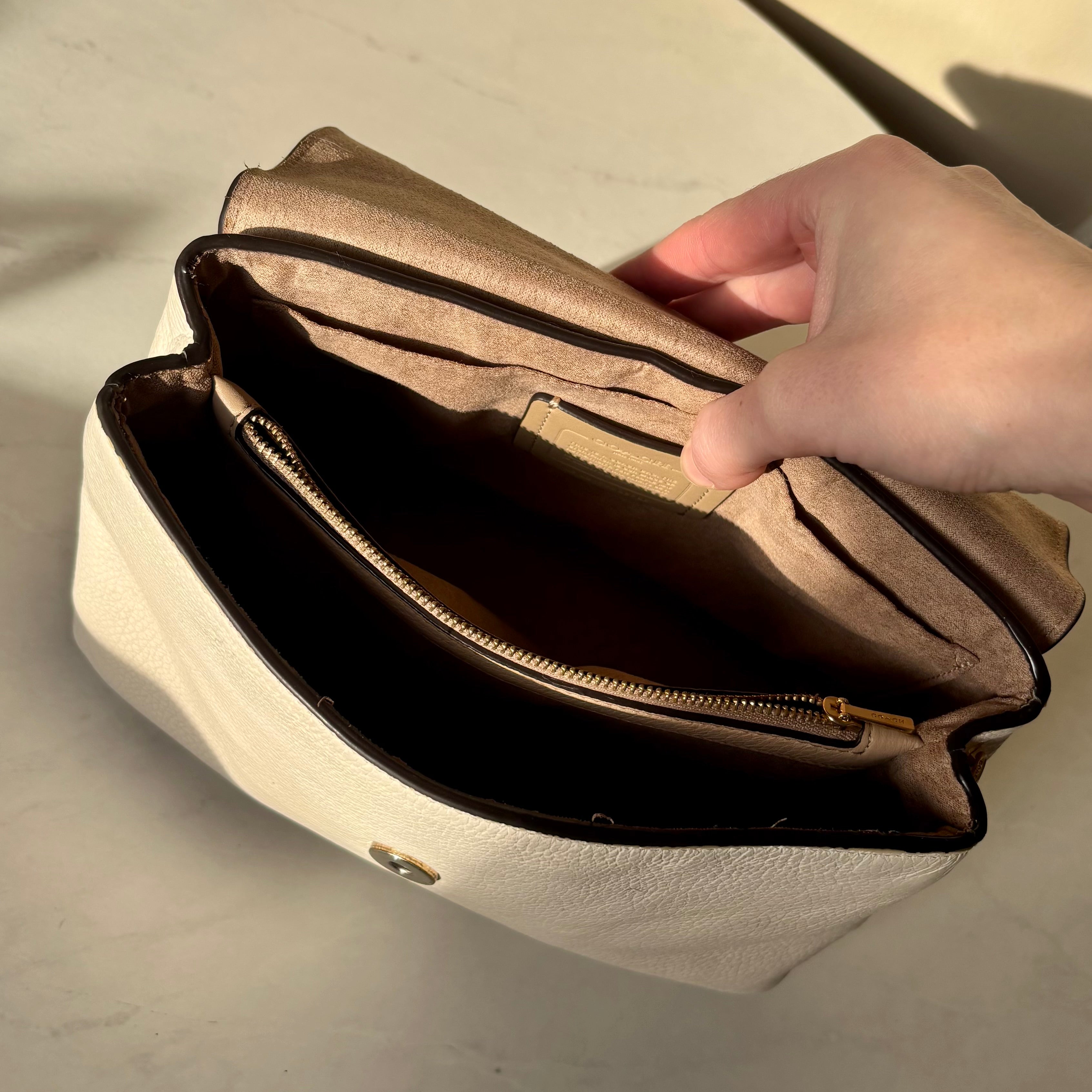 Coach Tammie in Color Block Pebbled Leather