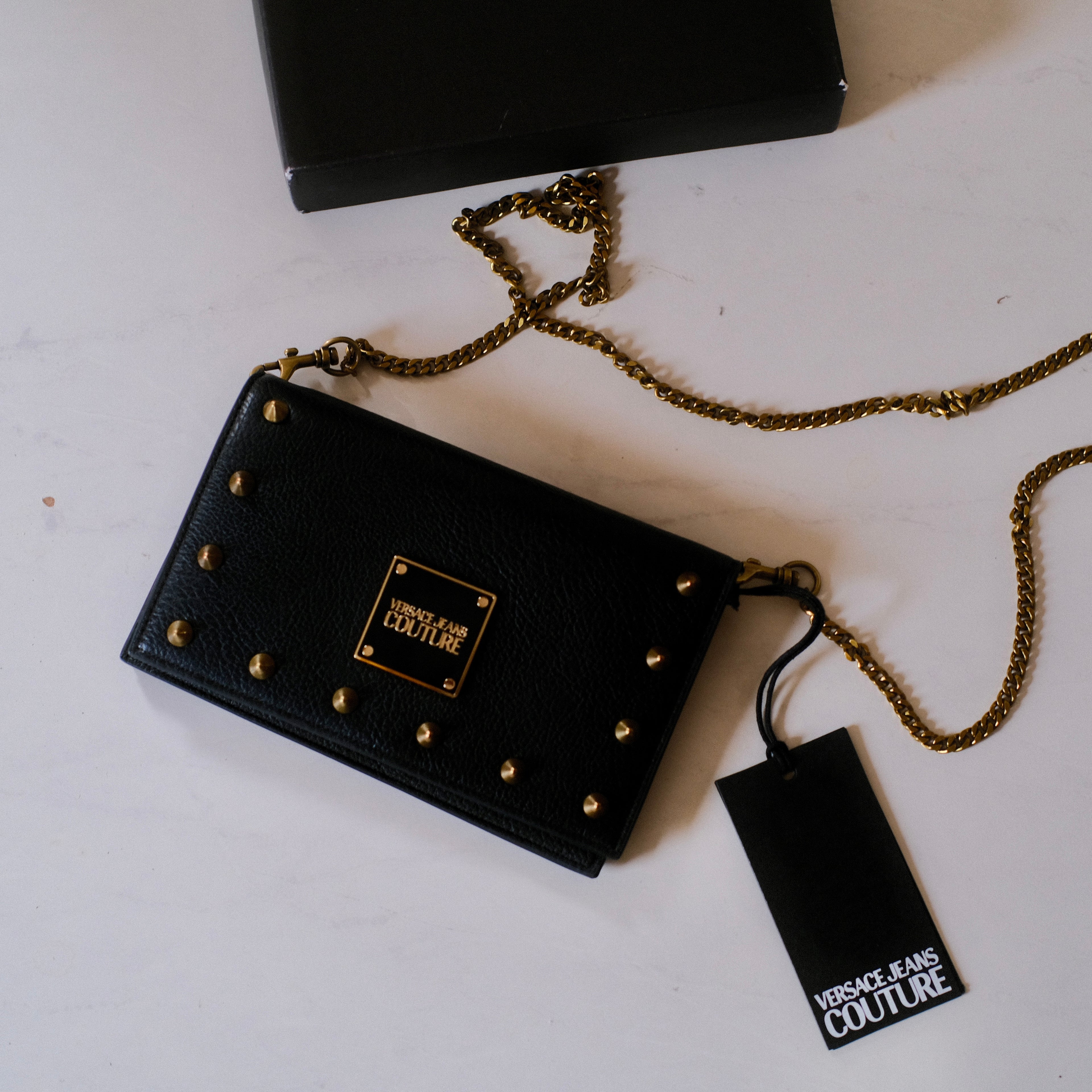 Versace Jeans Couture Black Leather Crossbody