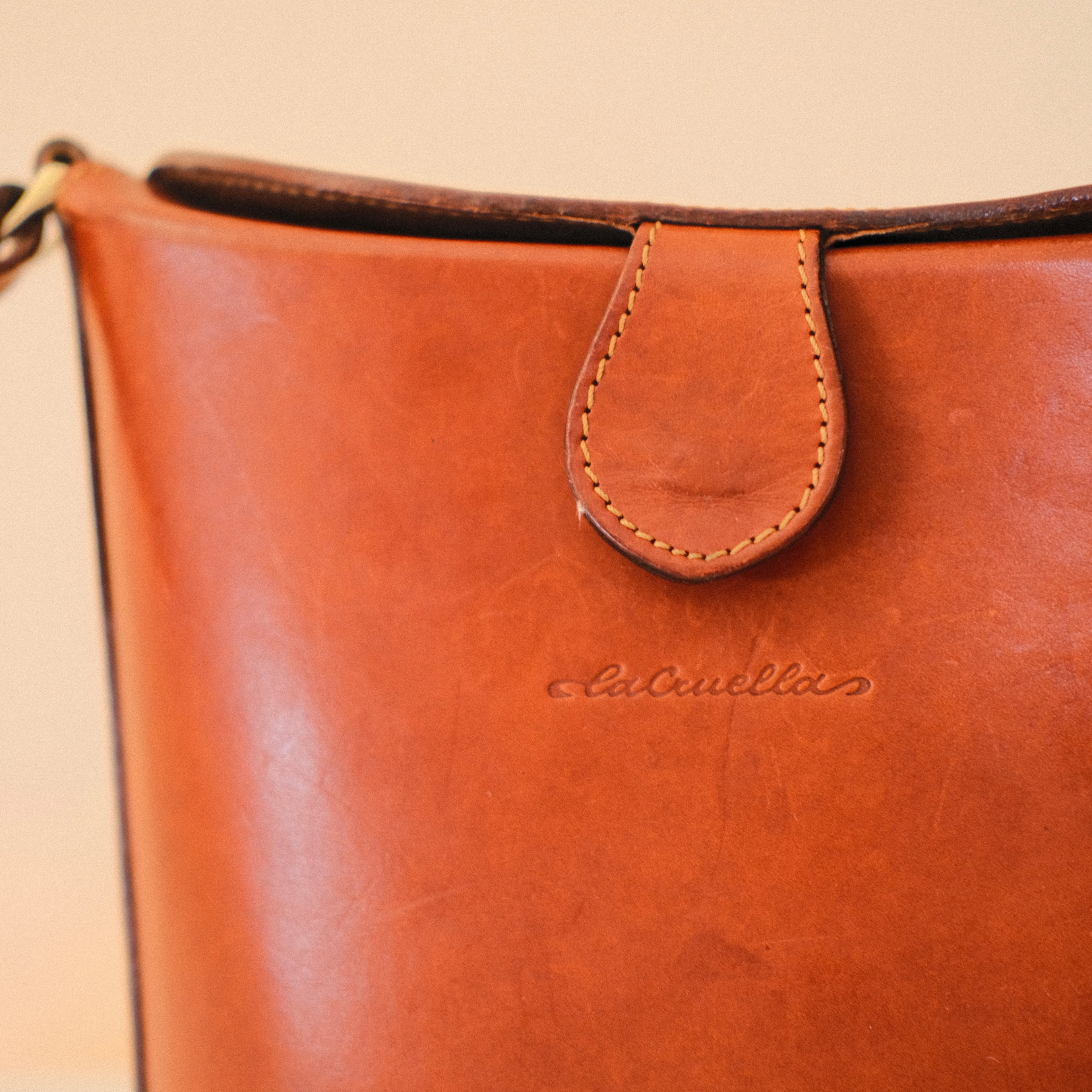 Vintage La Cruella Brown Leather Crossbody