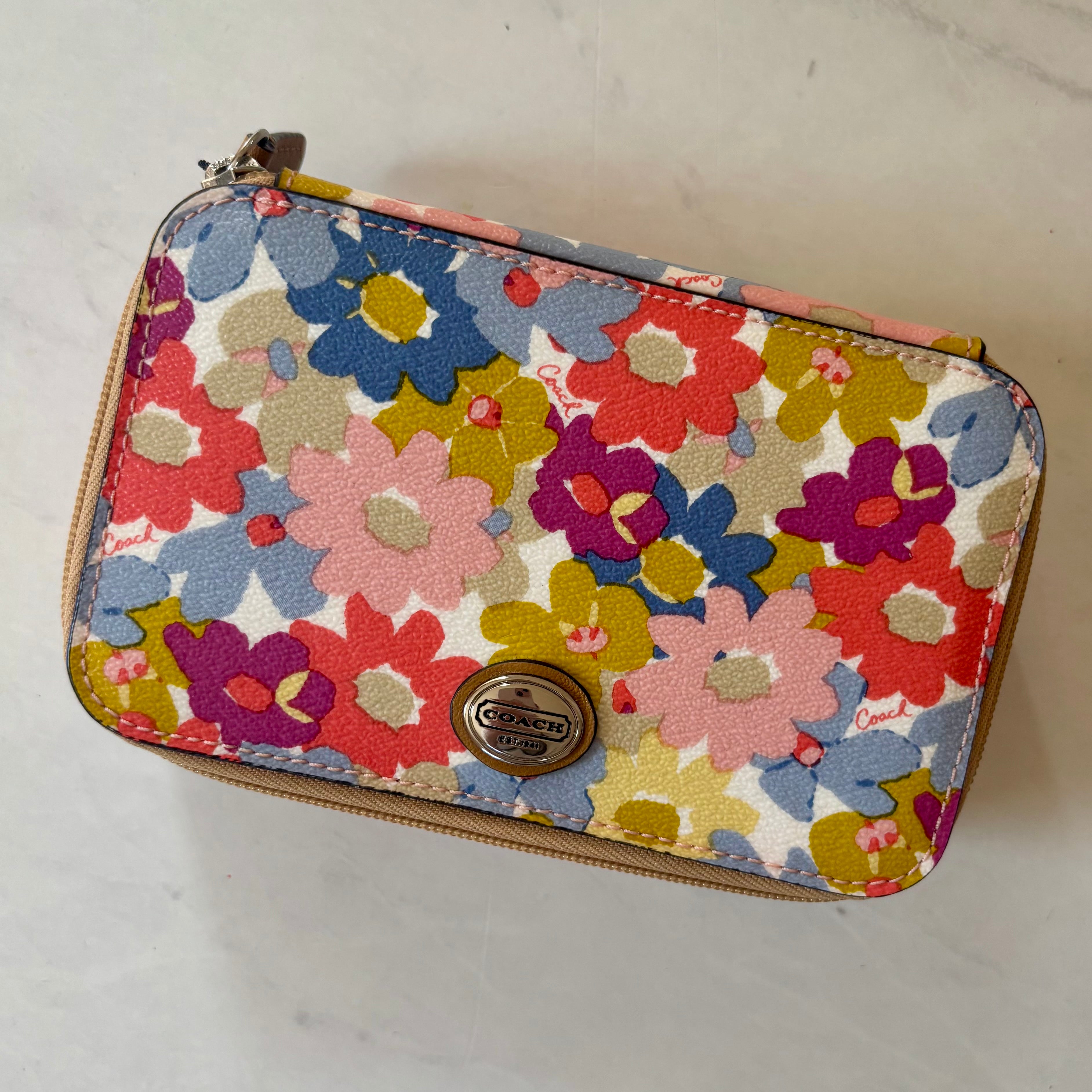 Coach Floral Travel Jewelry Case