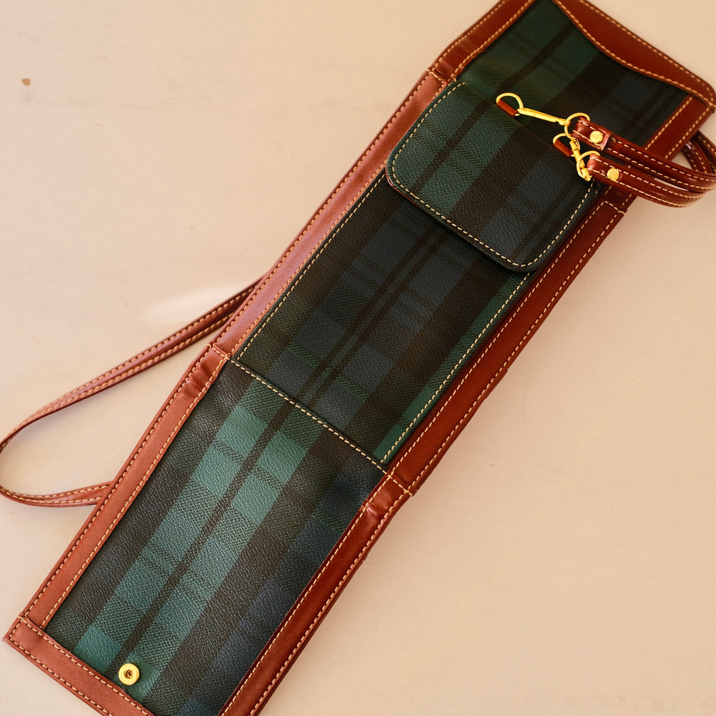 Vintage Polo Ralph Lauren Inspired Plaid Crossbody Trifold Wallet