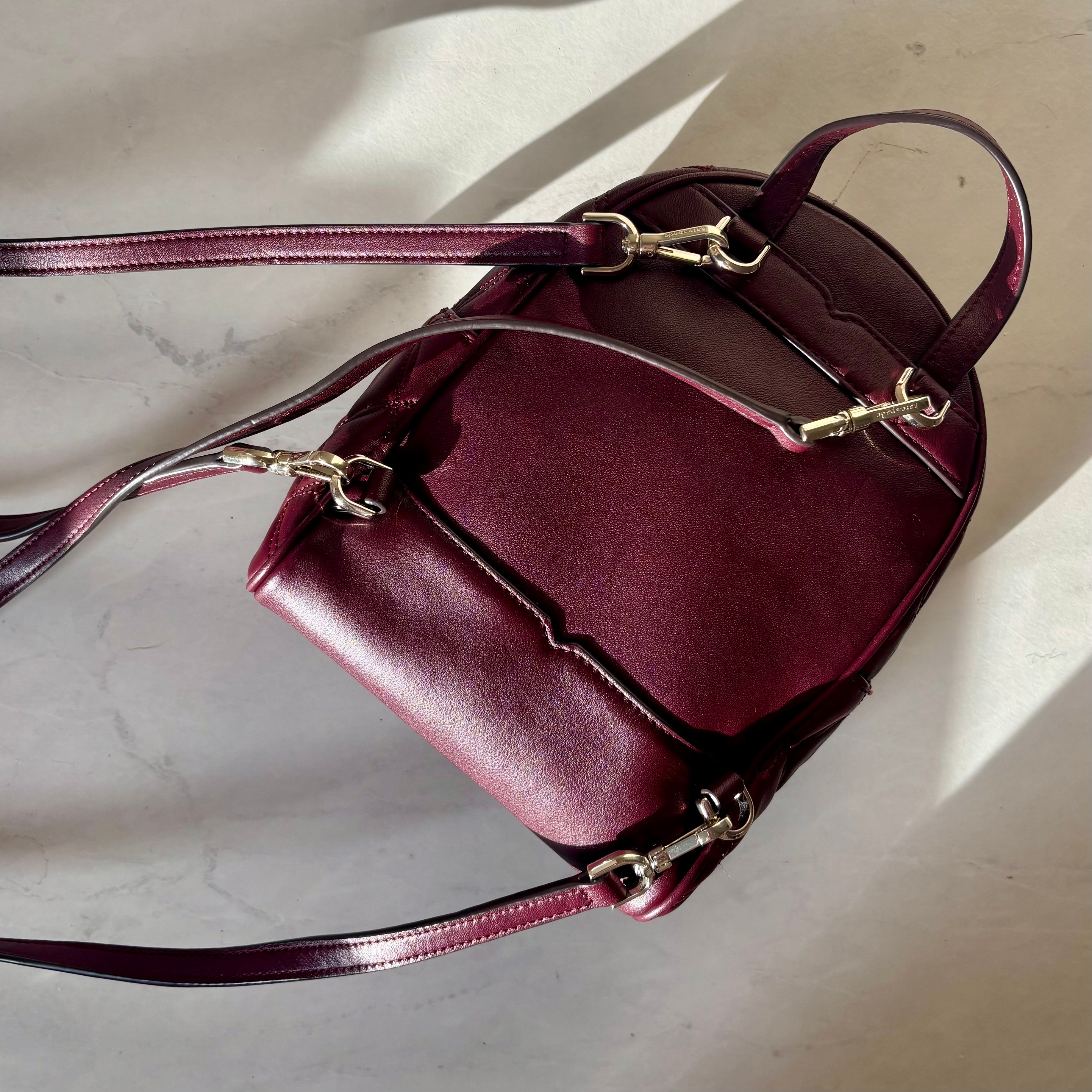Kate Spade Natalia Mini Purple Leather Backpack