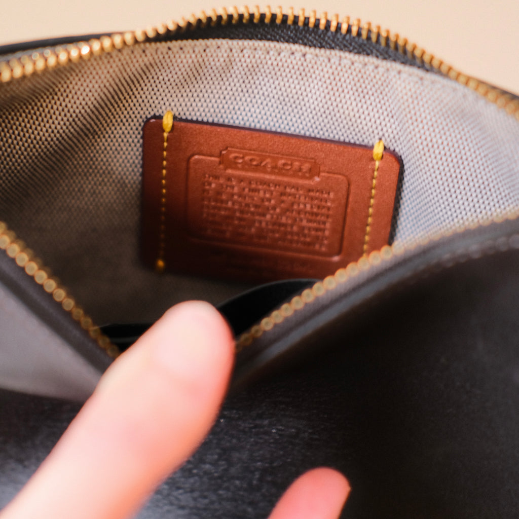 Coach Swinger Leather Shoulder Bag Black