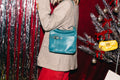Rolf's Teal Leather Shoulder Bag with Buckle