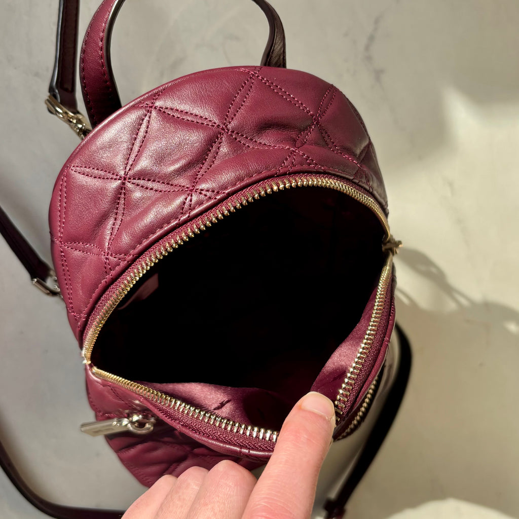 Kate Spade Natalia Mini Purple Leather Backpack