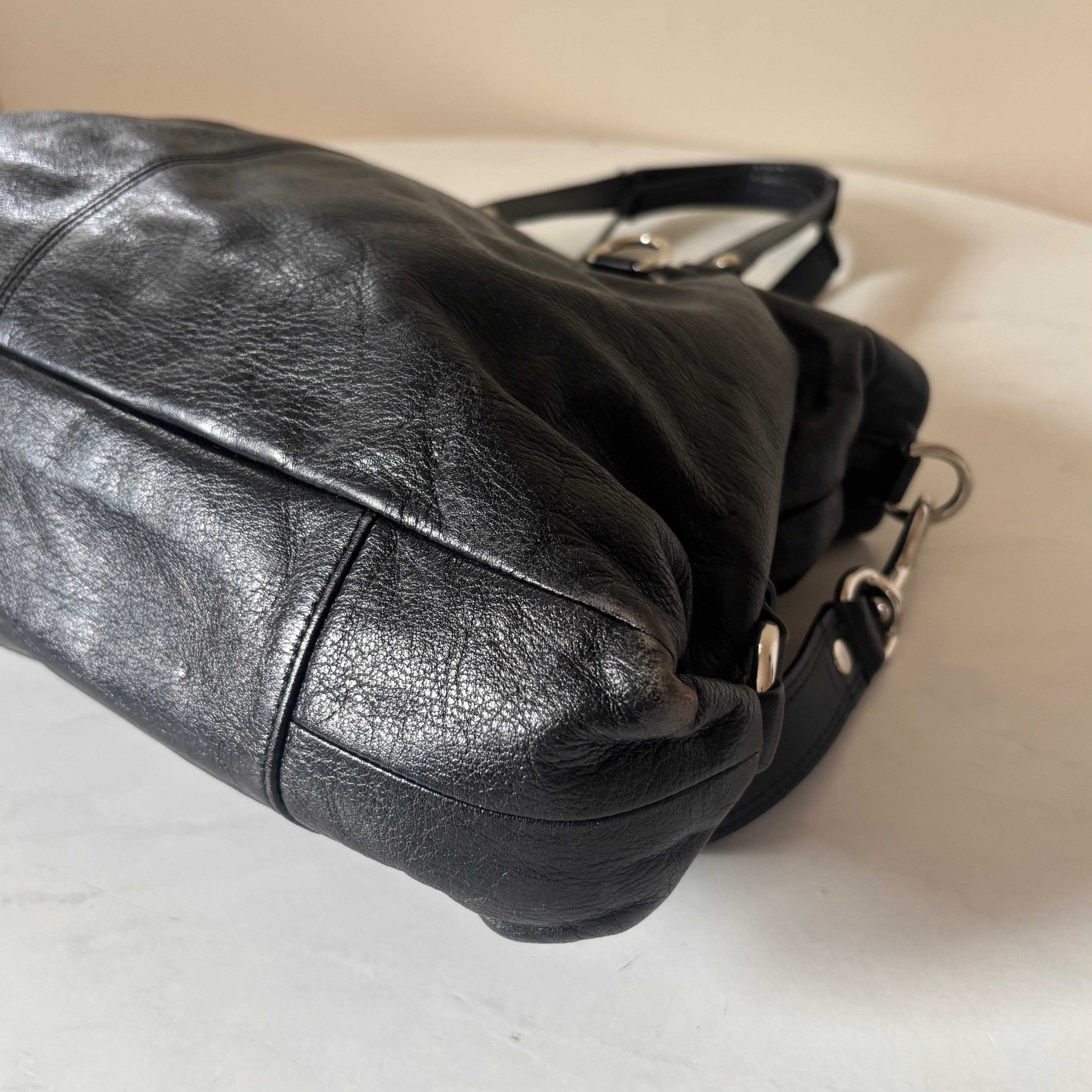 Coach Ashley Black Leather Satchel