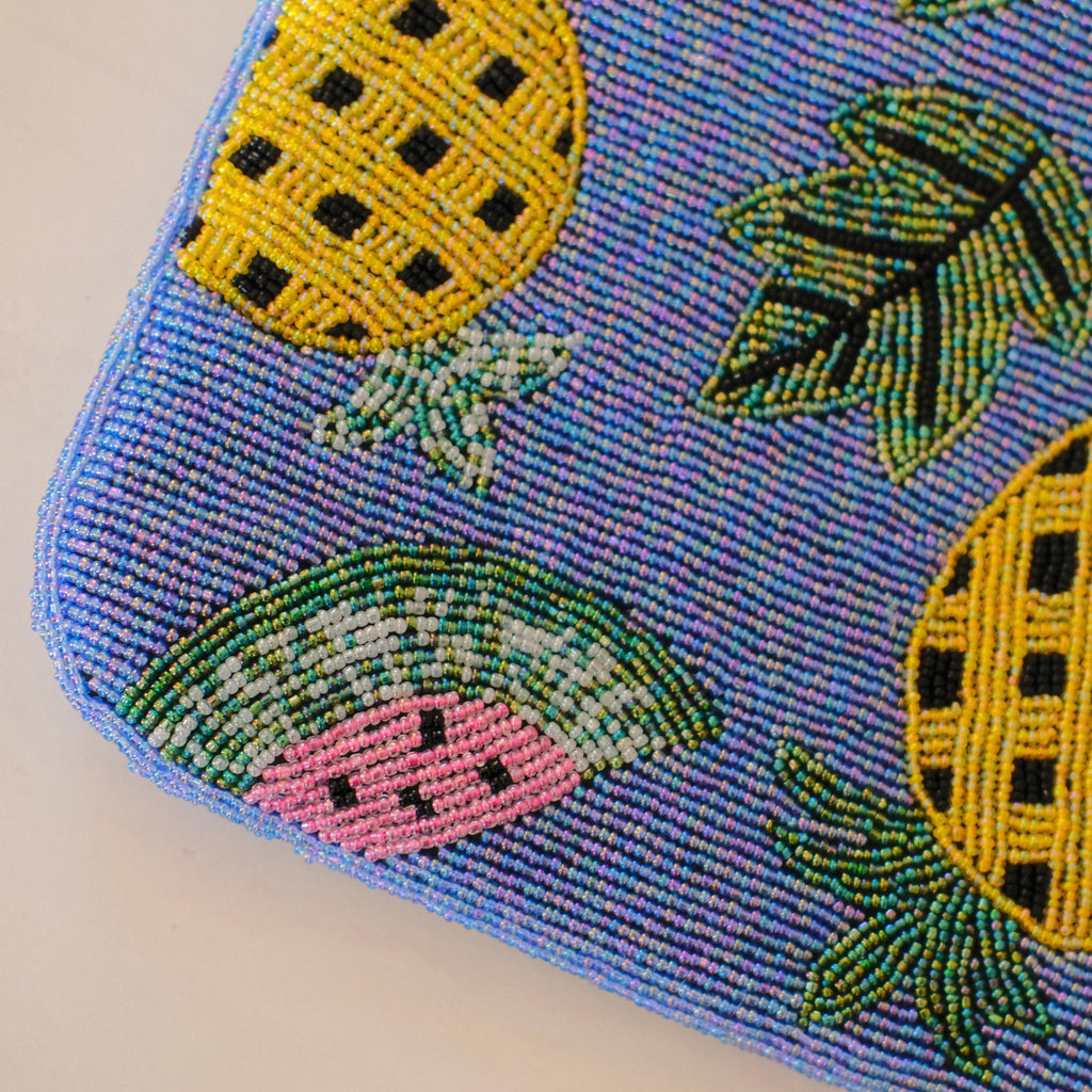 Vintage Beaded Tropical Fruit Shoulder Bag