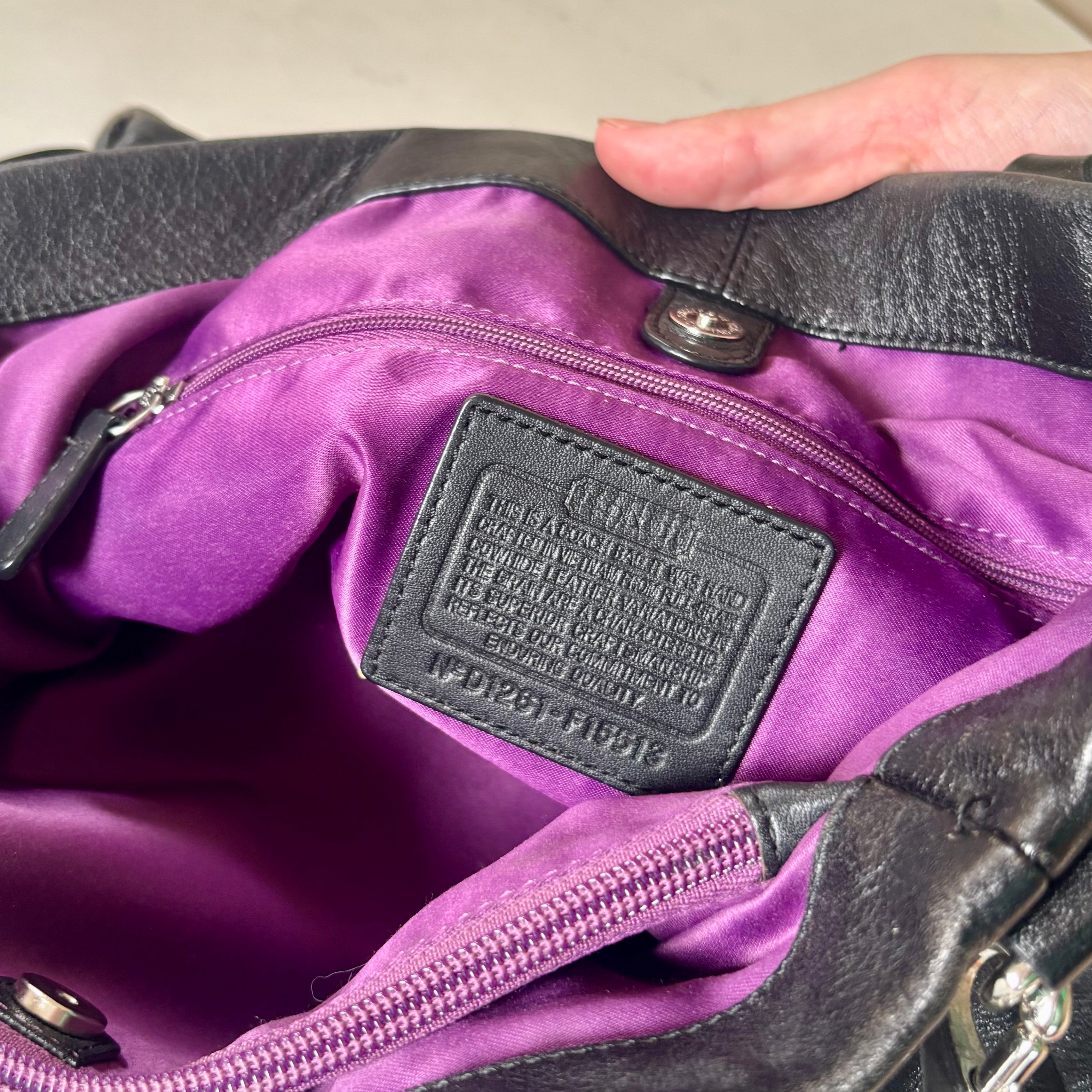 Coach Ashley Black Leather Satchel