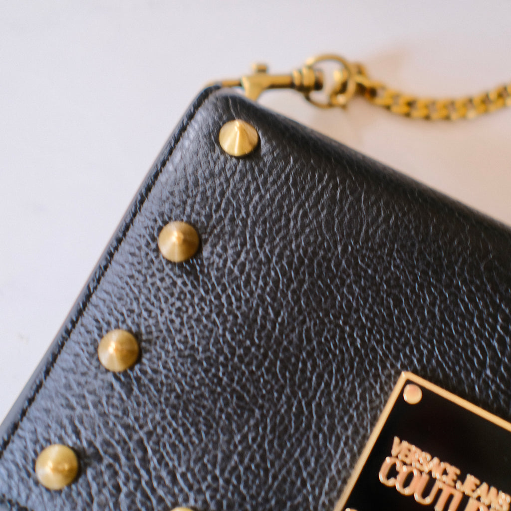 Versace Jeans Couture Black Leather Crossbody