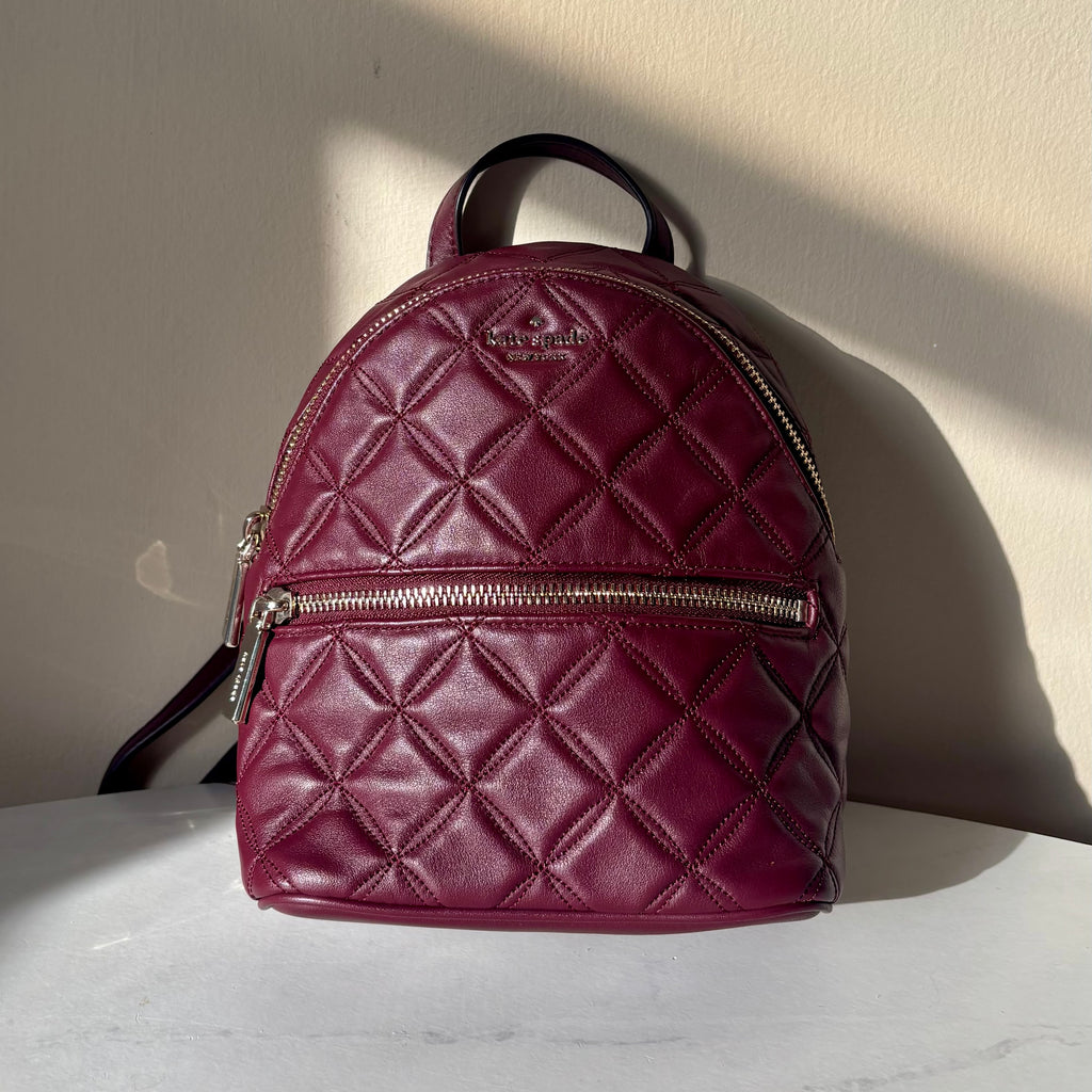 Kate Spade Natalia Mini Purple Leather Backpack