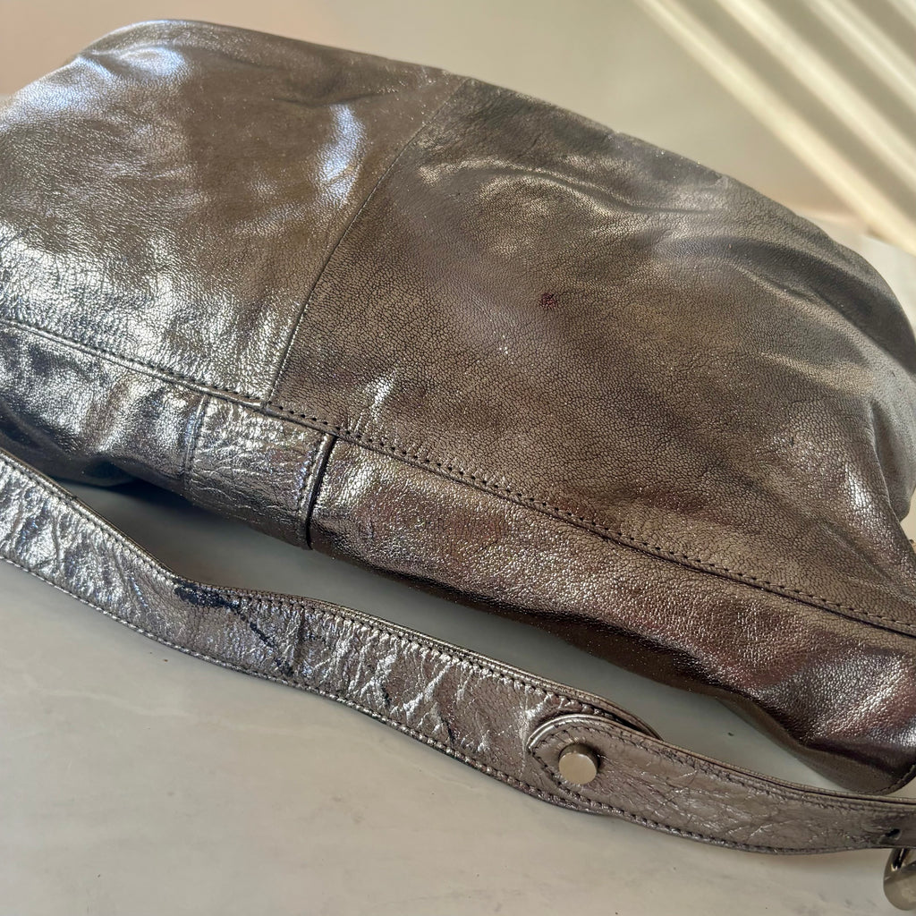 Tano Silver Leather Hobo
