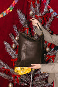 Fendi Vintage Brown Leather Large Tote Bag