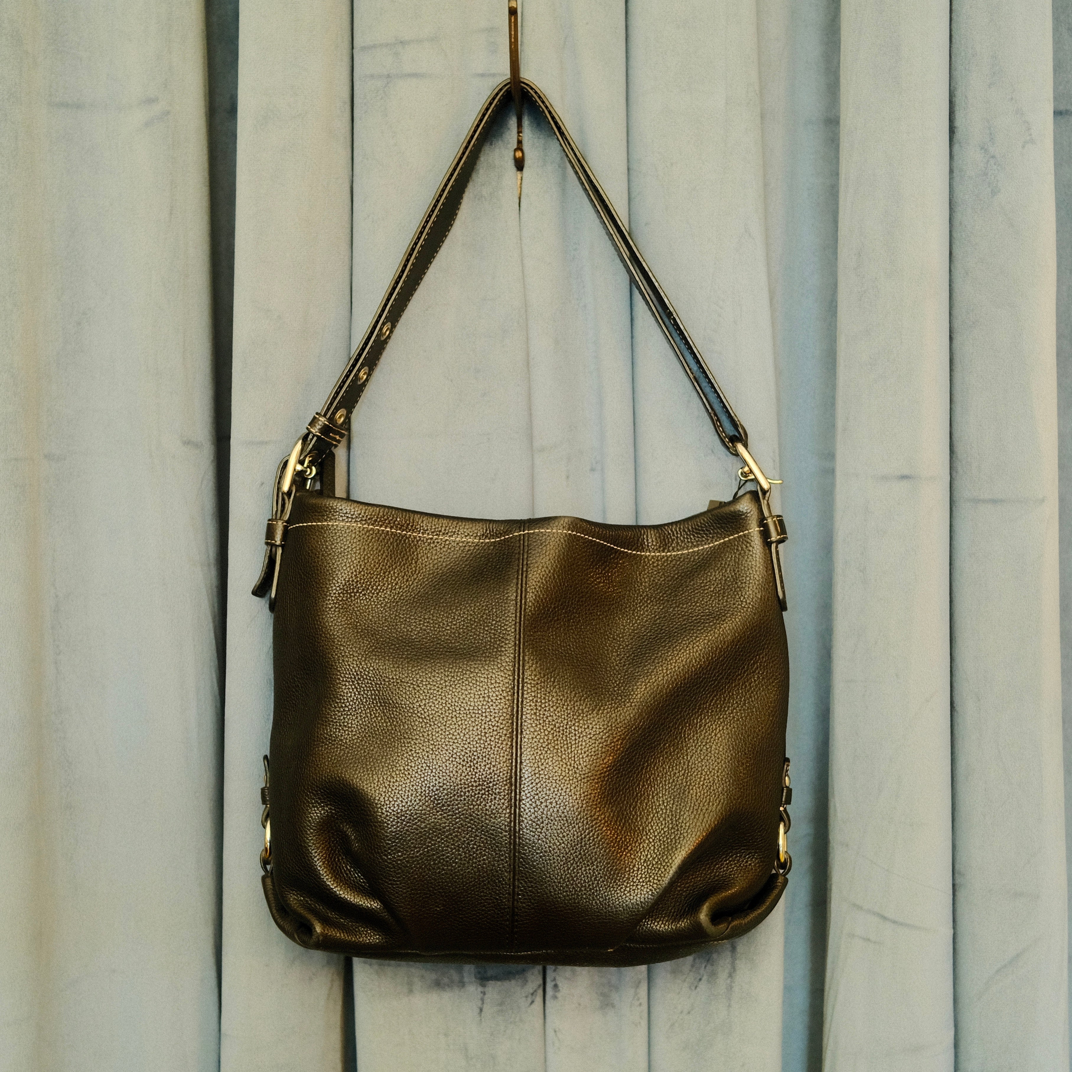 Coach Pebble Leather Bag Black