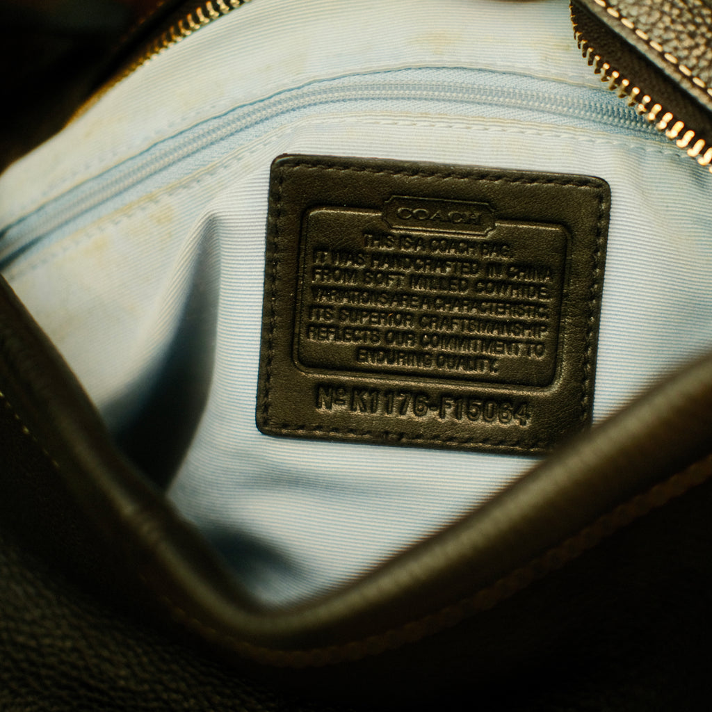 Coach Pebble Leather Bag Black