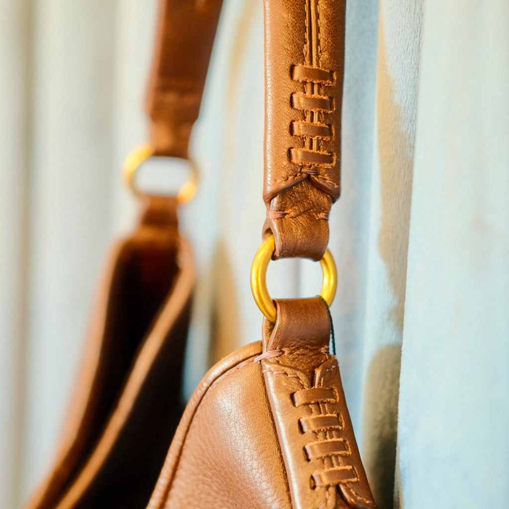 Ralph Lauren Leather Tassel Bag Brown