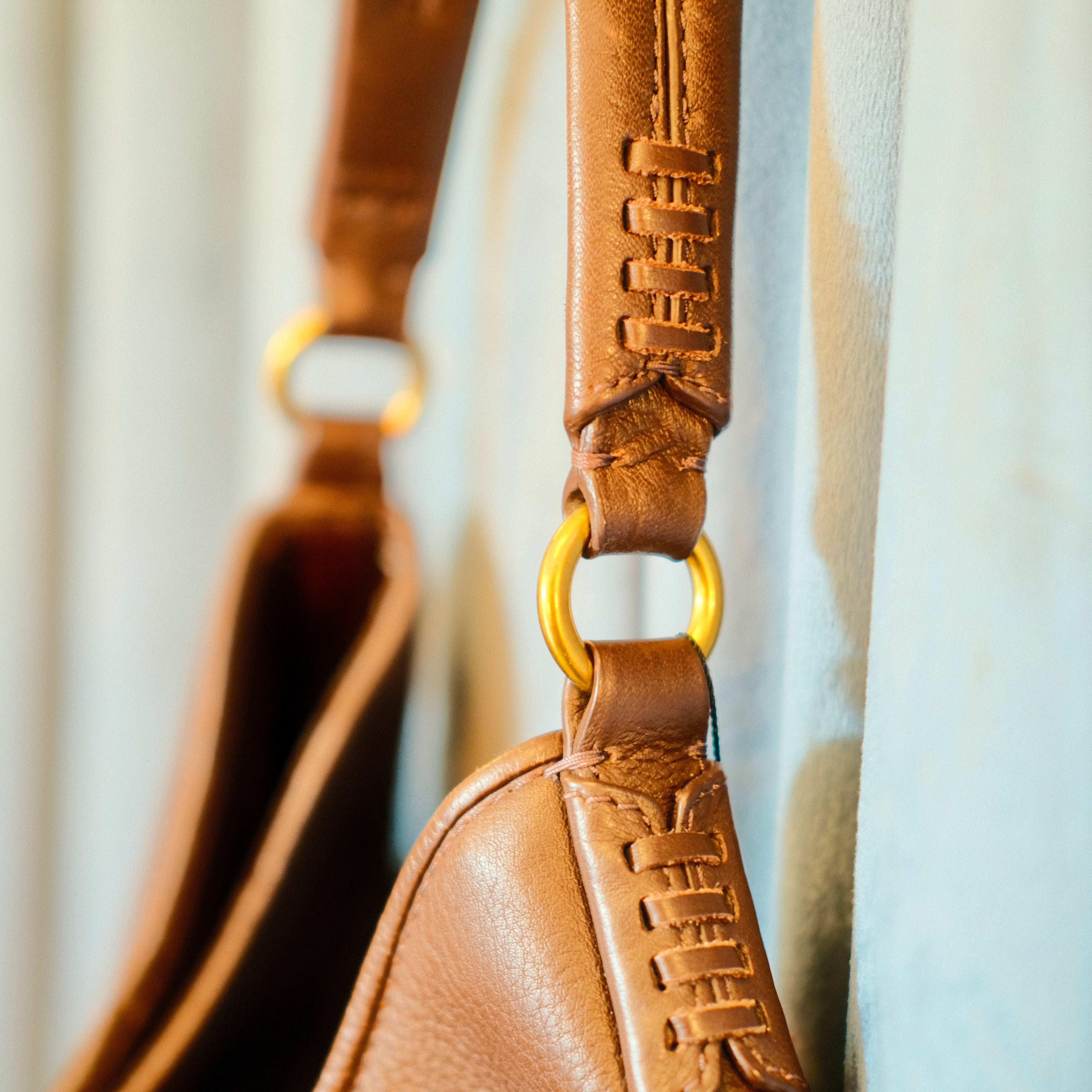 Ralph Lauren Leather Tassel Bag Brown