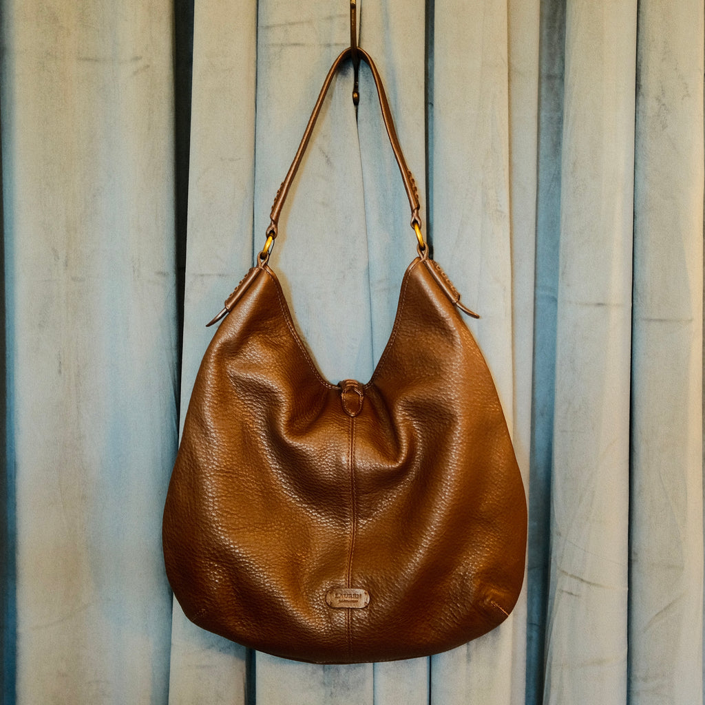 Ralph Lauren Leather Tassel Bag Brown