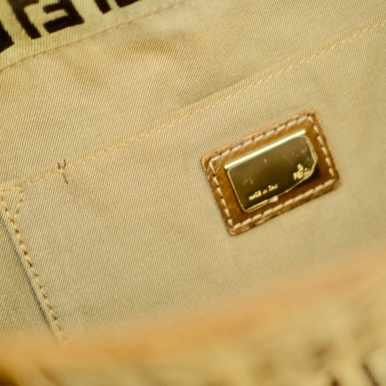 Fendi Zucchino Canvas Bag