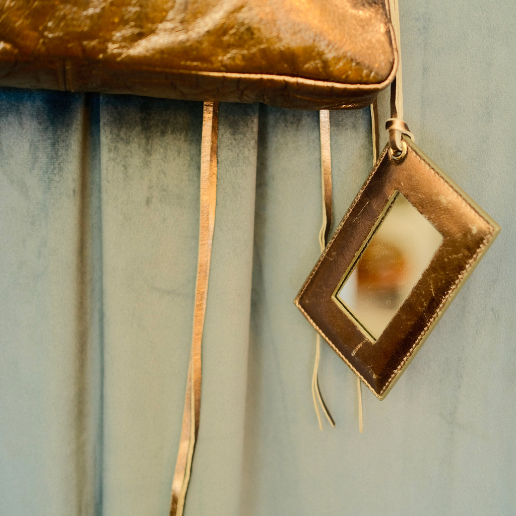 Balenciaga City 2way Leather Shoulder Bag Metallic Silver