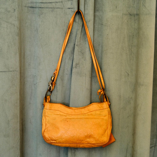 Balenciaga City Leather Crossbody Orange