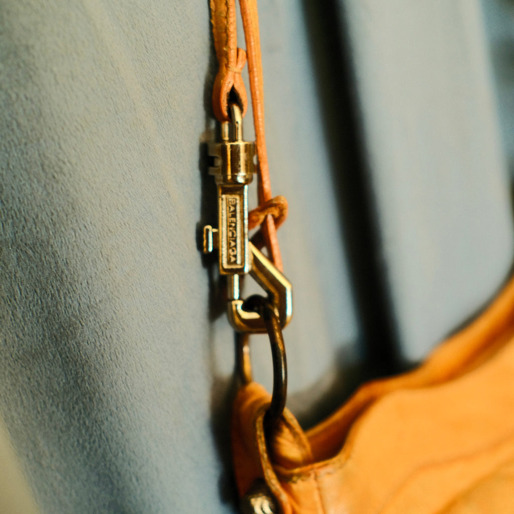 Balenciaga City Leather Crossbody Orange