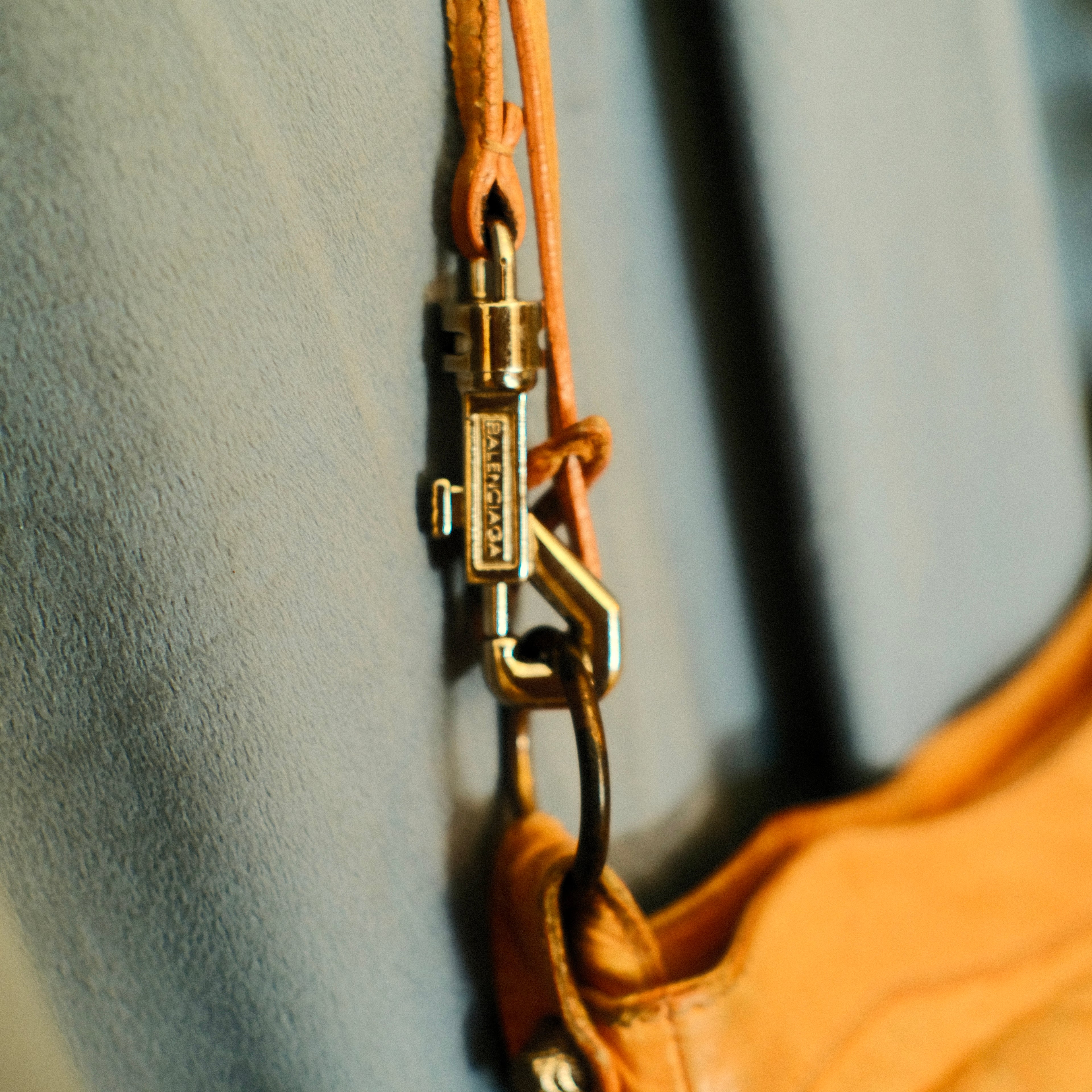 Balenciaga City Leather Crossbody Orange