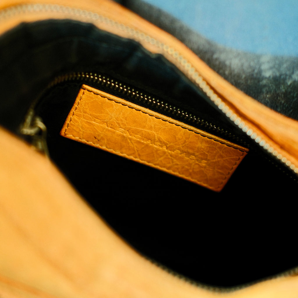 Balenciaga City Leather Crossbody Orange