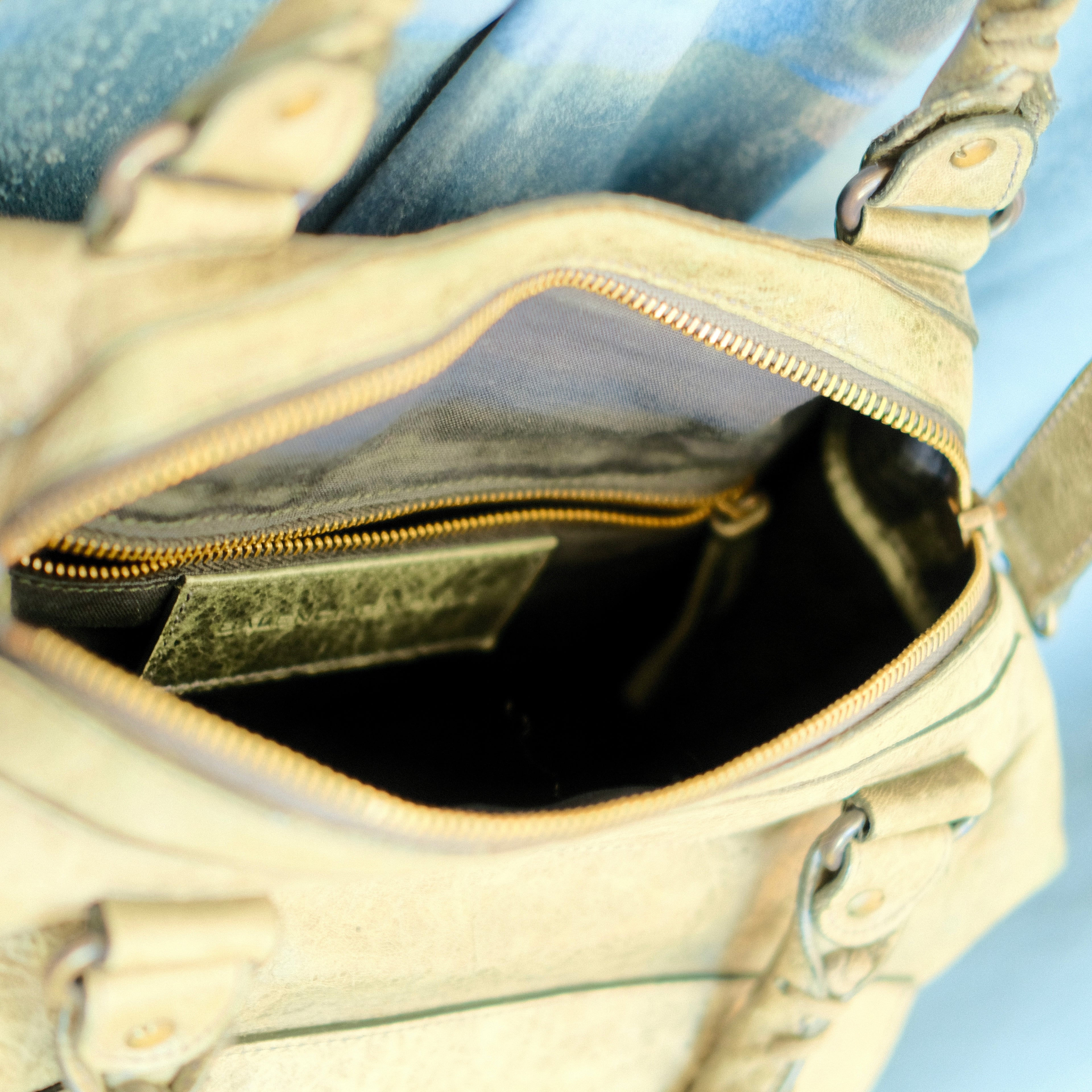 Balenciaga City 2way Leather Shoulder Bag Gray