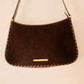 Carnella Brown Cowhide and Leather Shoulder Bag