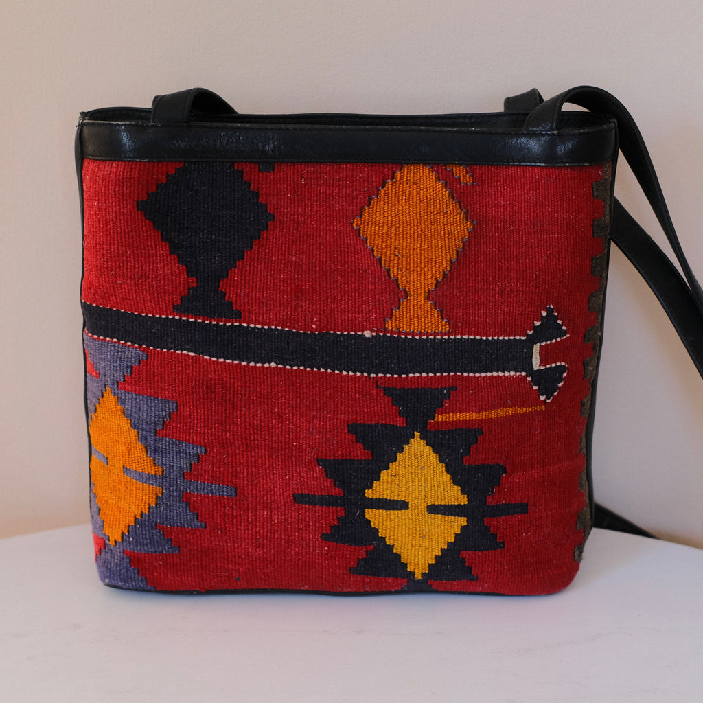 Vintage Carpeted Shoulder Bag