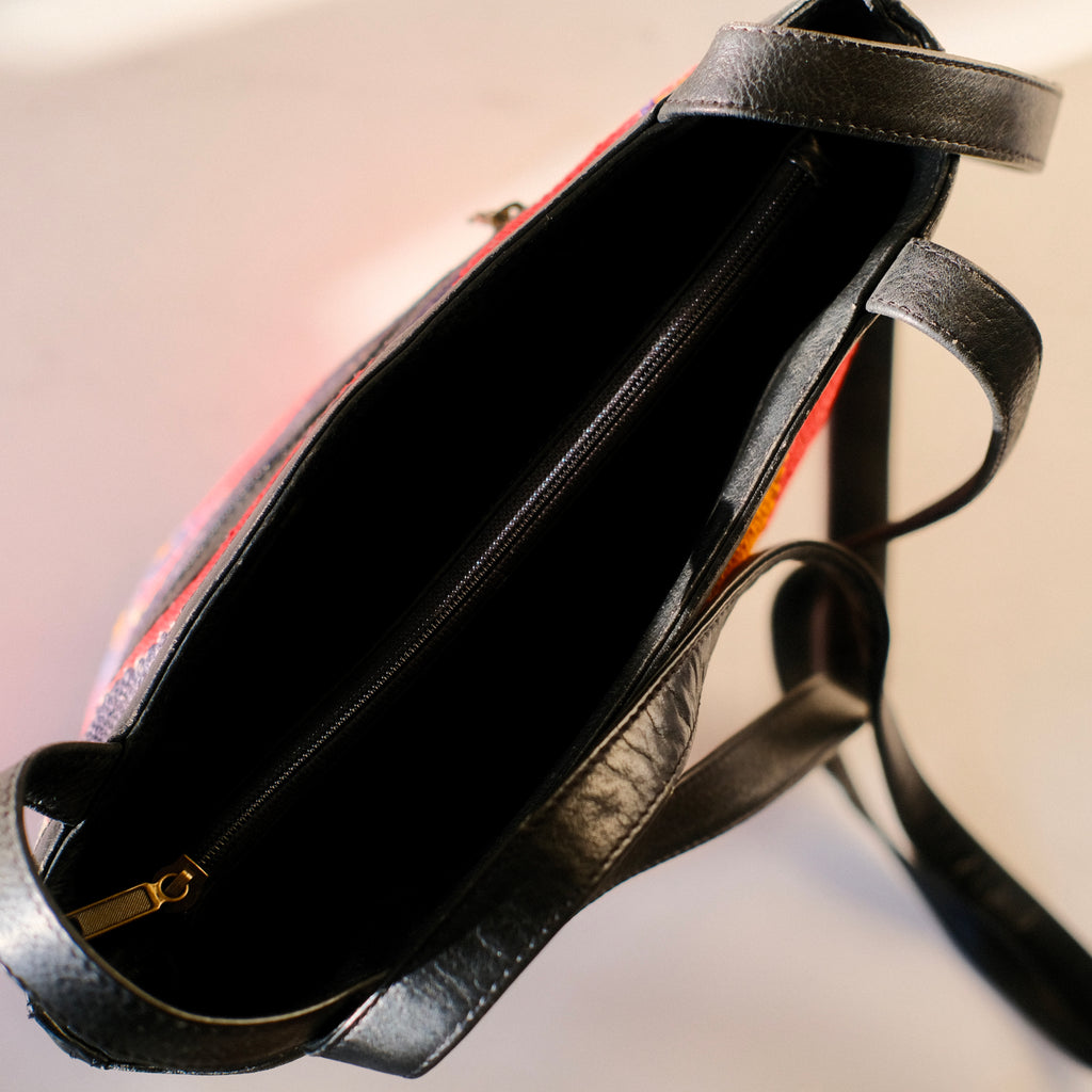 Vintage Carpeted Shoulder Bag