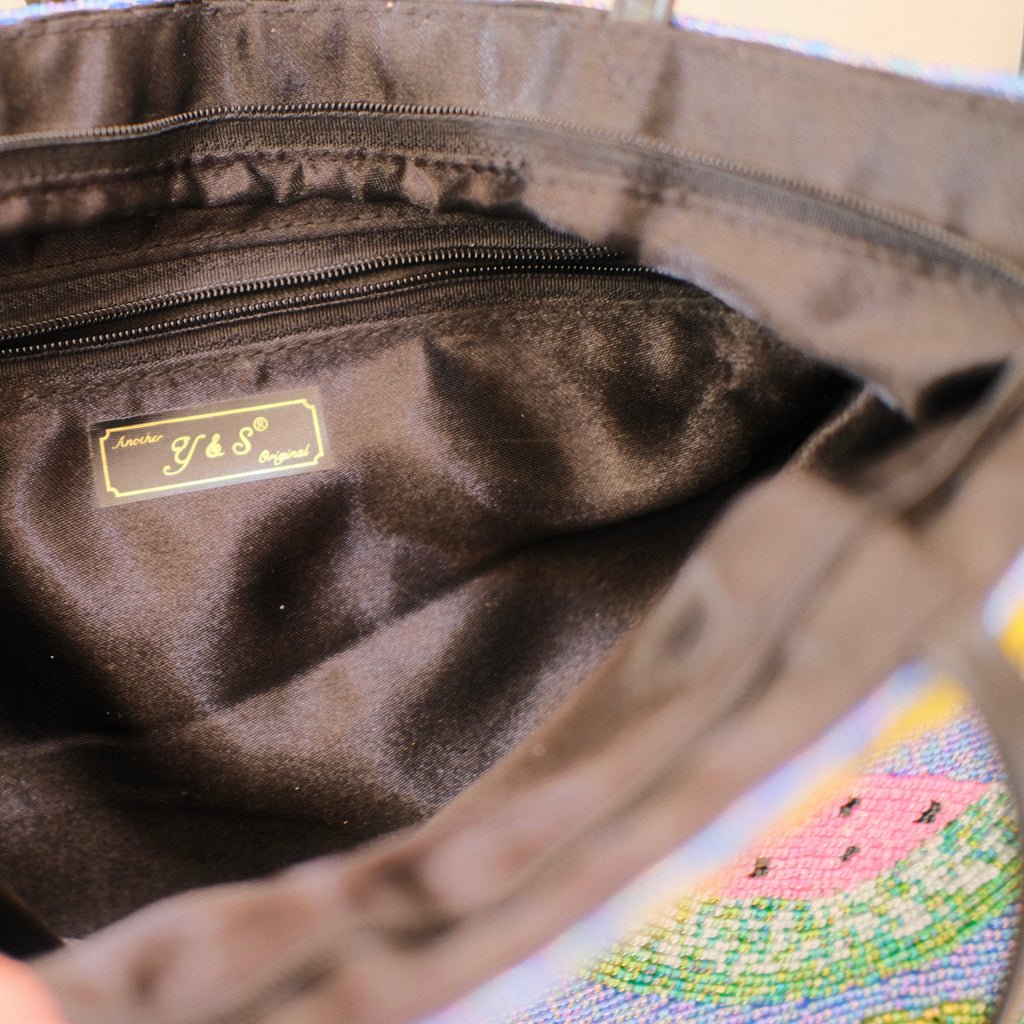 Vintage Beaded Tropical Fruit Shoulder Bag