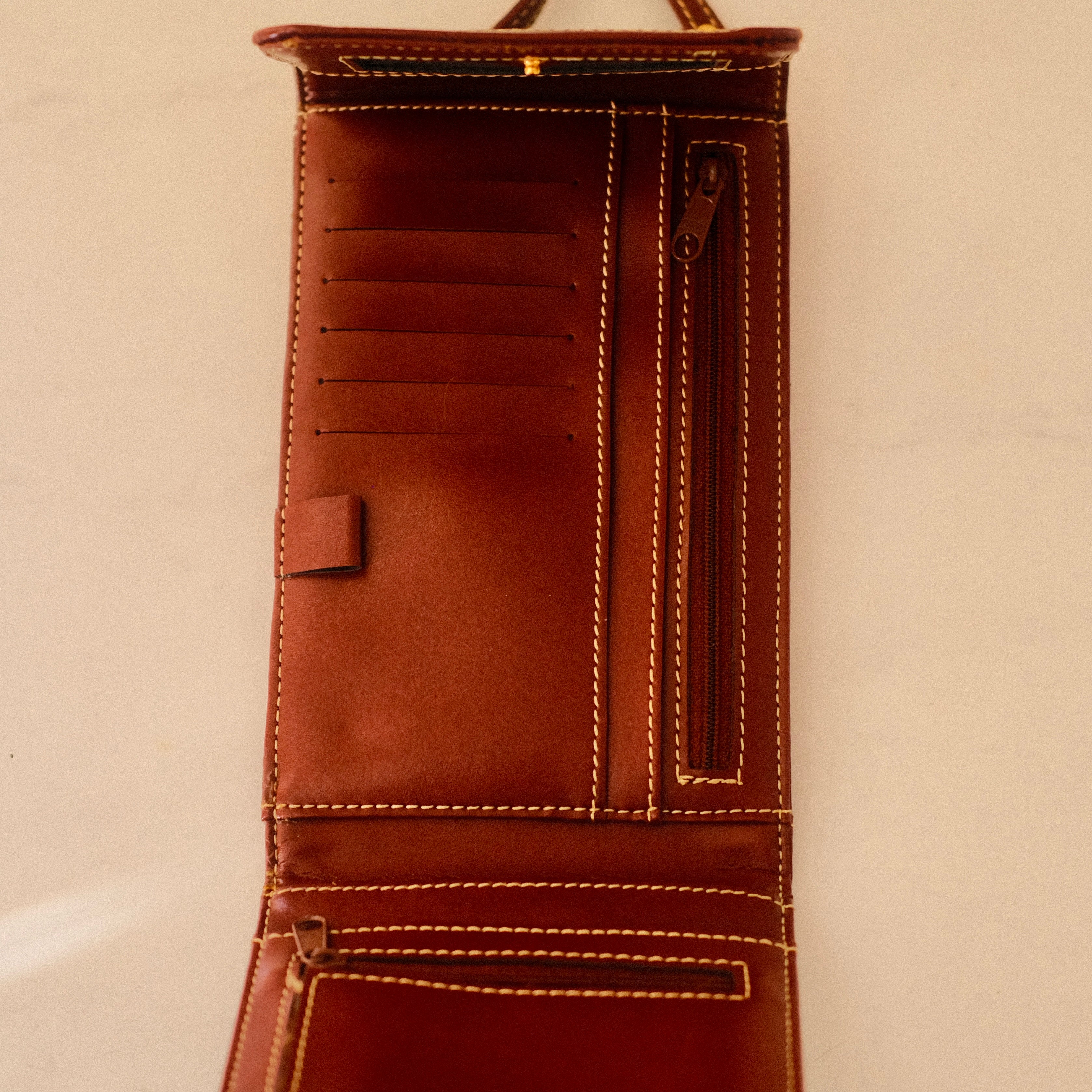 Vintage Polo Ralph Lauren Inspired Plaid Crossbody Trifold Wallet