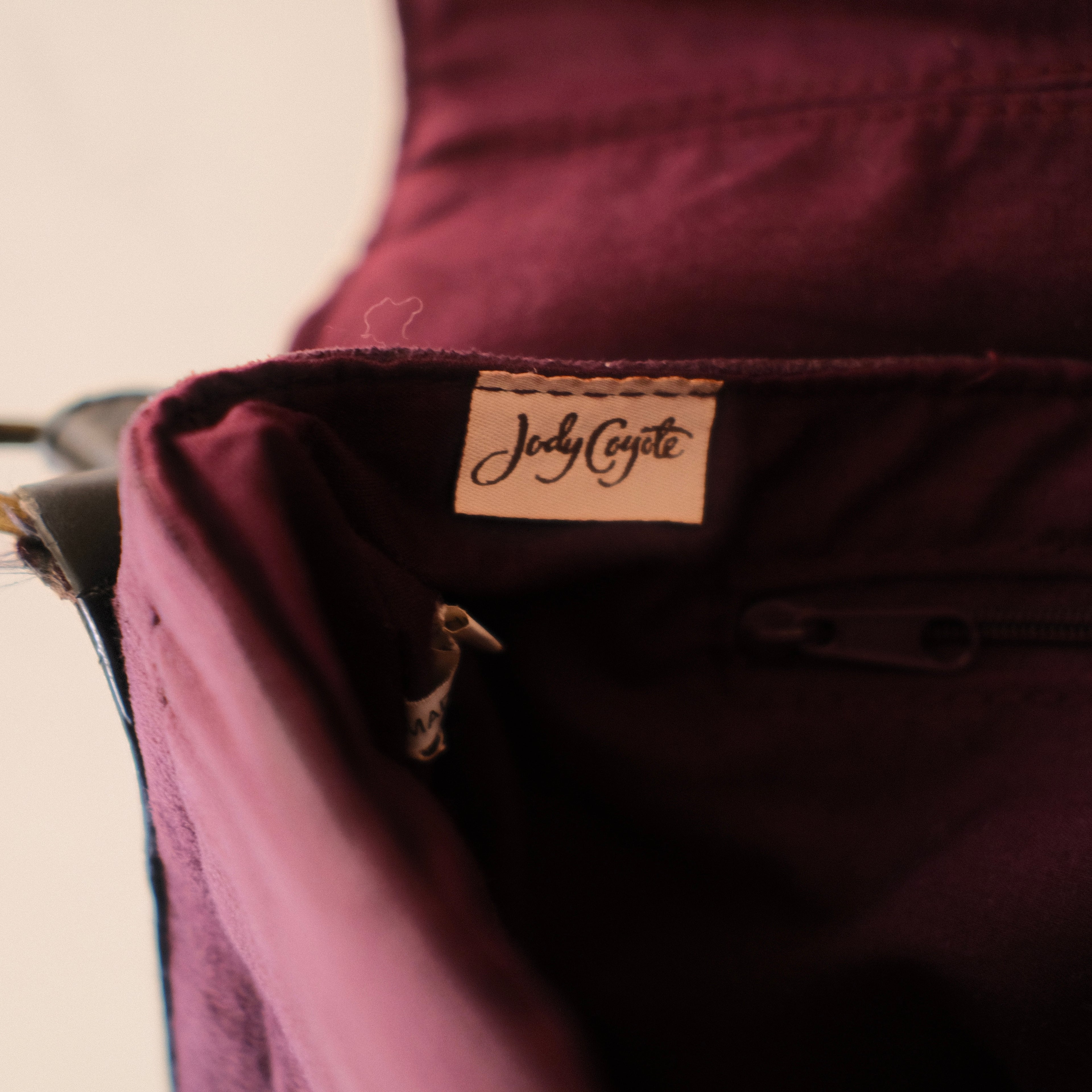 Vintage Purple Suede Shoulder Bag